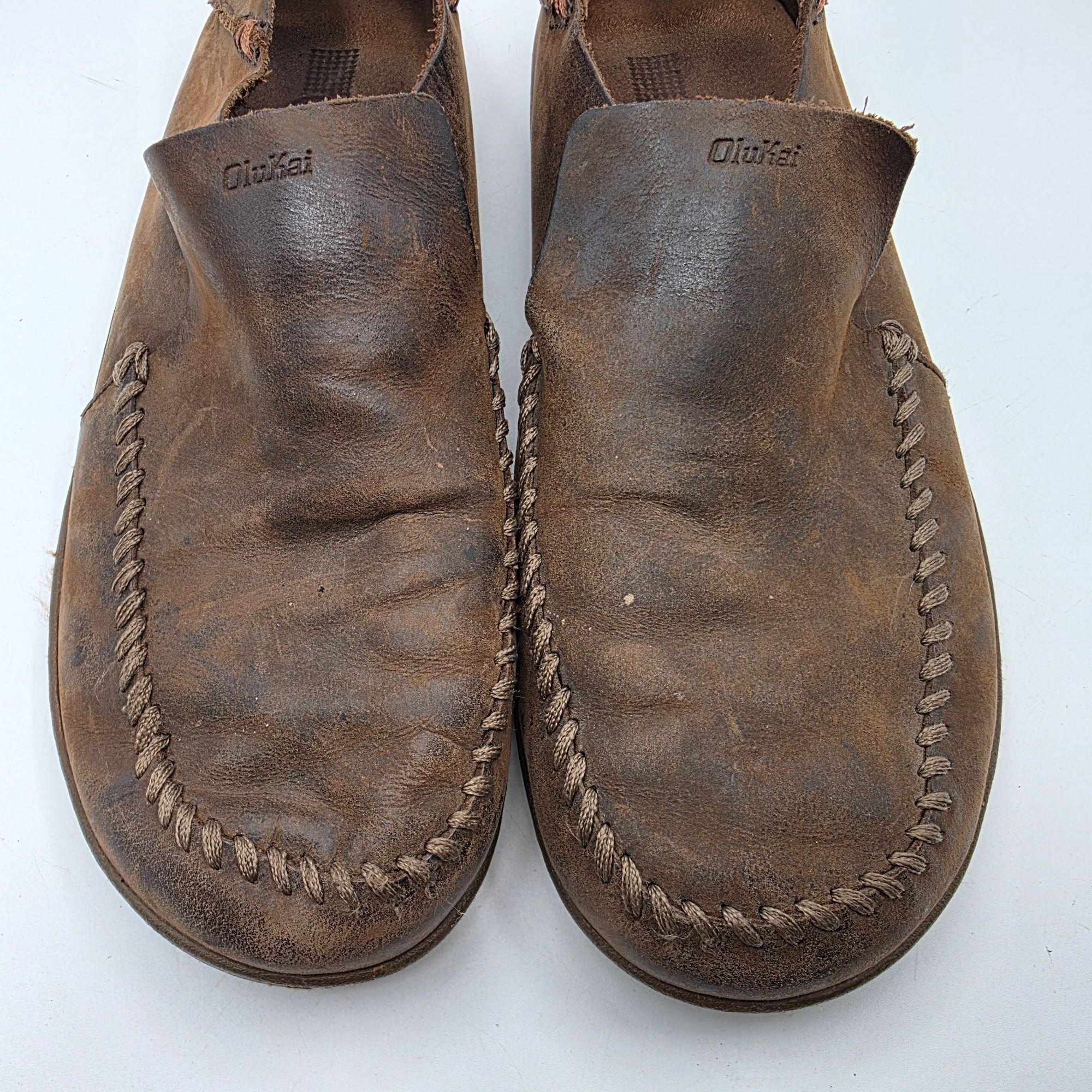 Olukai Olukai Akahai Mens Size 9 Brown Shoes Leather Casual Slip On Size US 9 / EU 42 - 10 Thumbnail