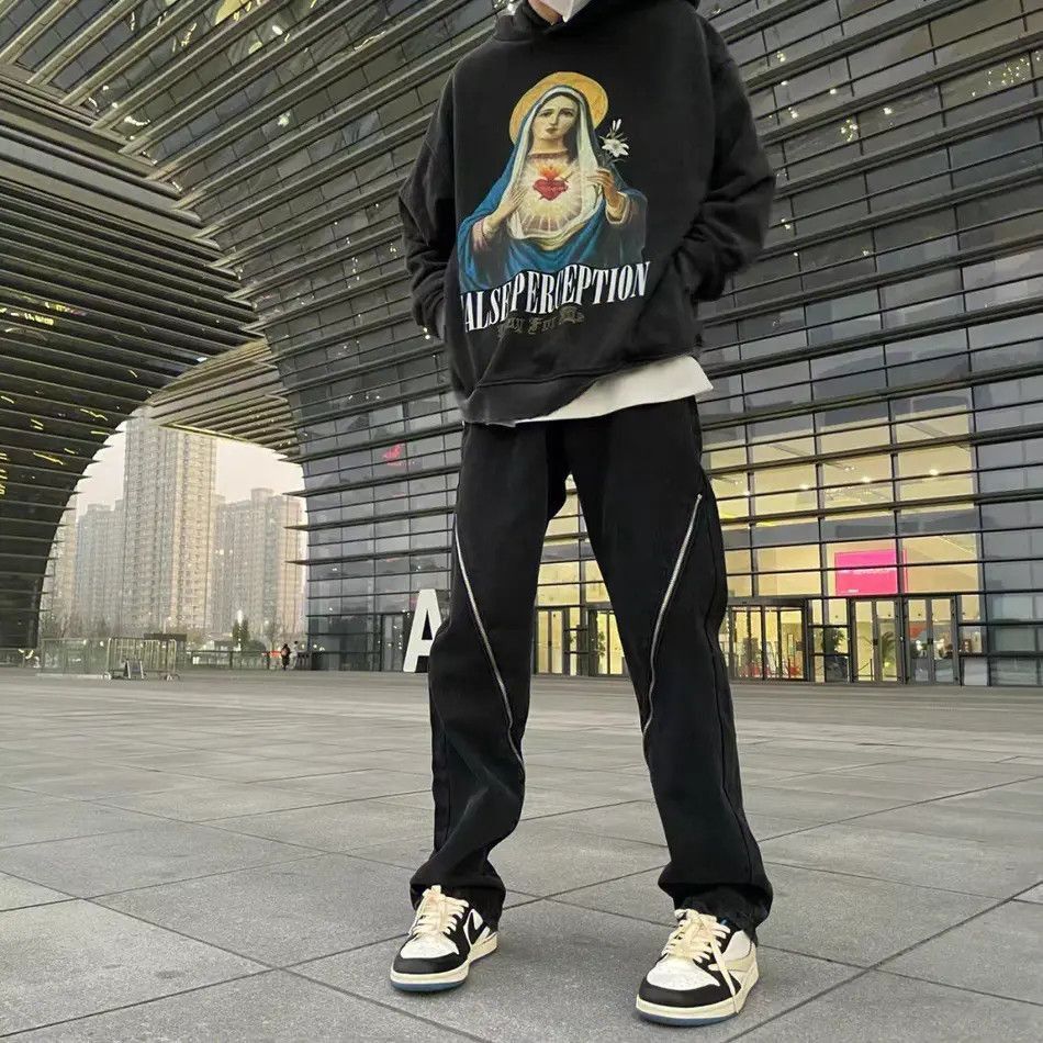 Japanese Brand Retro loose straight leg high street jeans Size US 32 / EU 48 - 5 Thumbnail