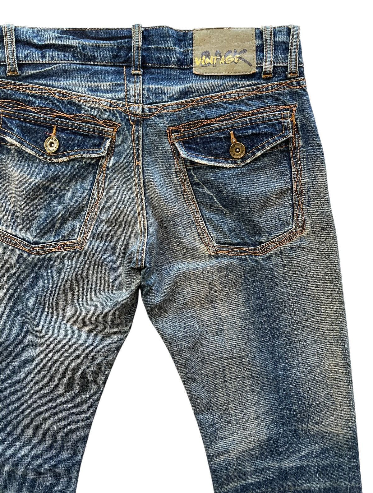 Vintage Japanese Back Vintage Clawmark Distressed Denim Size US 31 - 7 Thumbnail