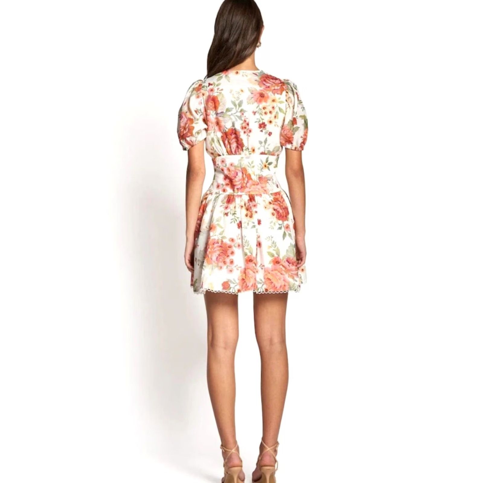 Vintage VINTAGE SOFIA The Label Sienna Short Sleeve Mini Dress Sunset Floral Women's US 4-6 New Size 32" / US 10 / IT 46 - 5 Thumbnail