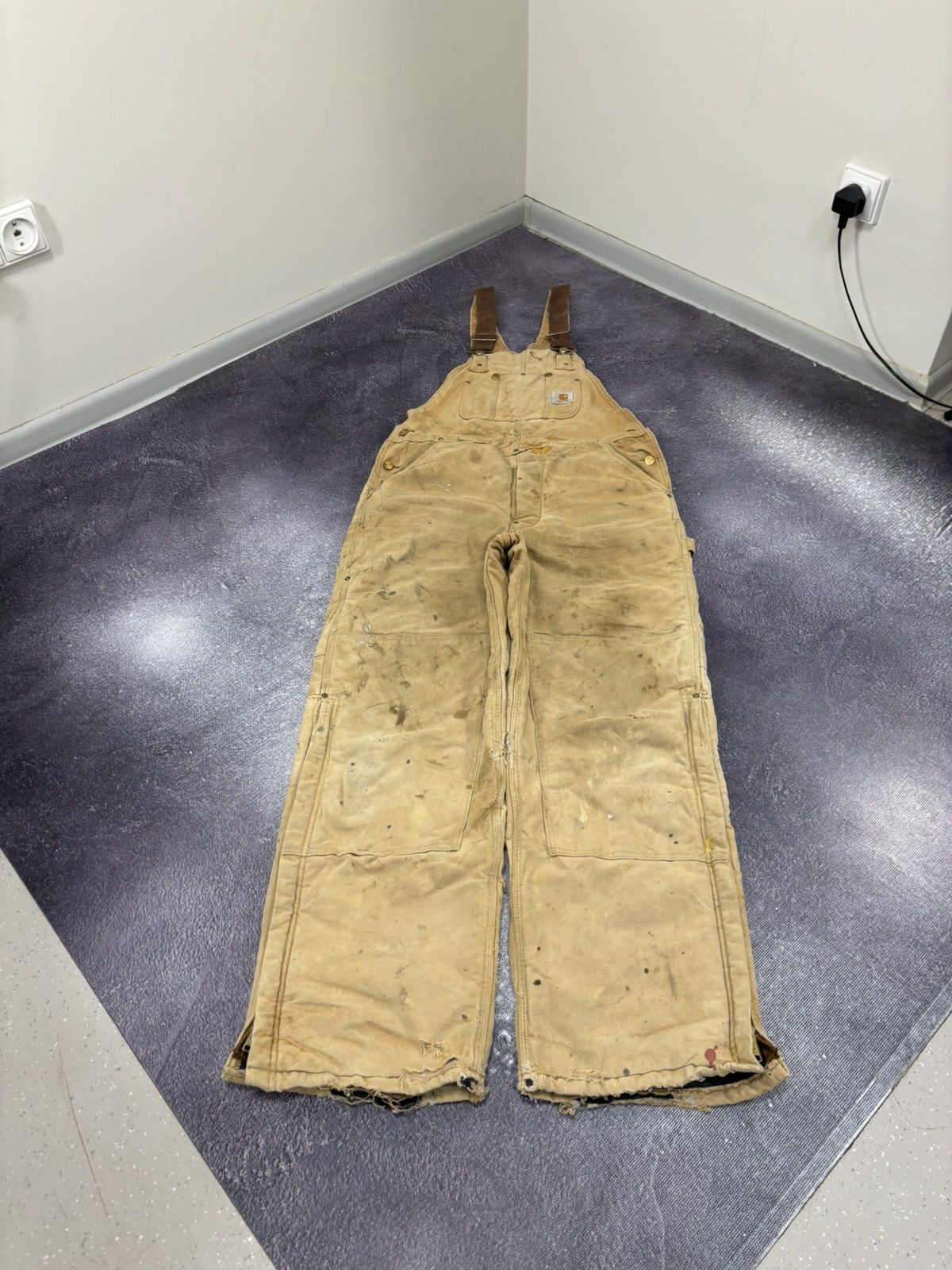 Carhartt Vintage 90s Carhartt Double Knee USA Work Dungaree Overall Size US 34 / EU 50 - 4 Thumbnail