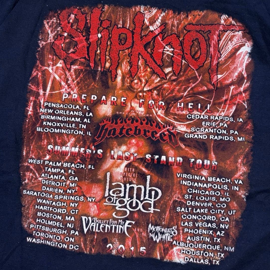 Slipknot Slipknot 2015 Prepare For Hell Tour T-Shirt Size Mens XXL Size US XXL / EU 58 / 5 - 4 Thumbnail