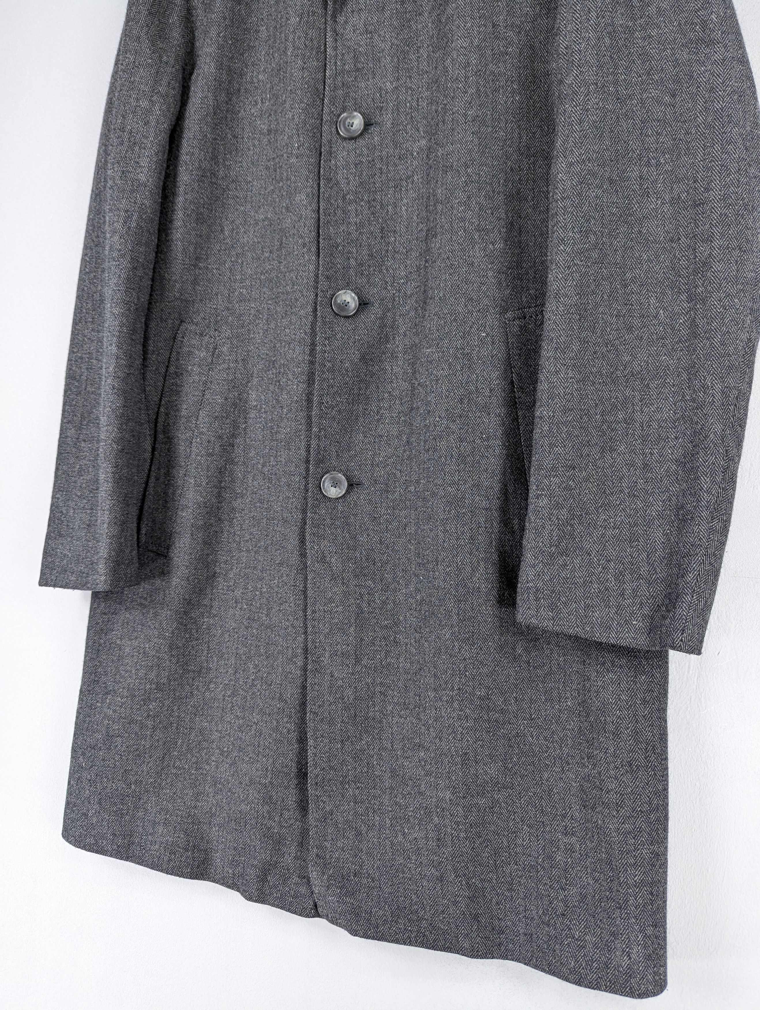 Hugo Boss Boss By Hugo Boss Herringbone Wool Long Coat Jacket Size US M / EU 48-50 / 2 - 5 Thumbnail