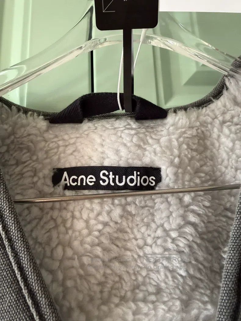 Acne Studios Acne Studios Grey Cotton Sleeveless Vest with Sheepskin Li Size US S / EU 44-46 / 1 - 3 Thumbnail