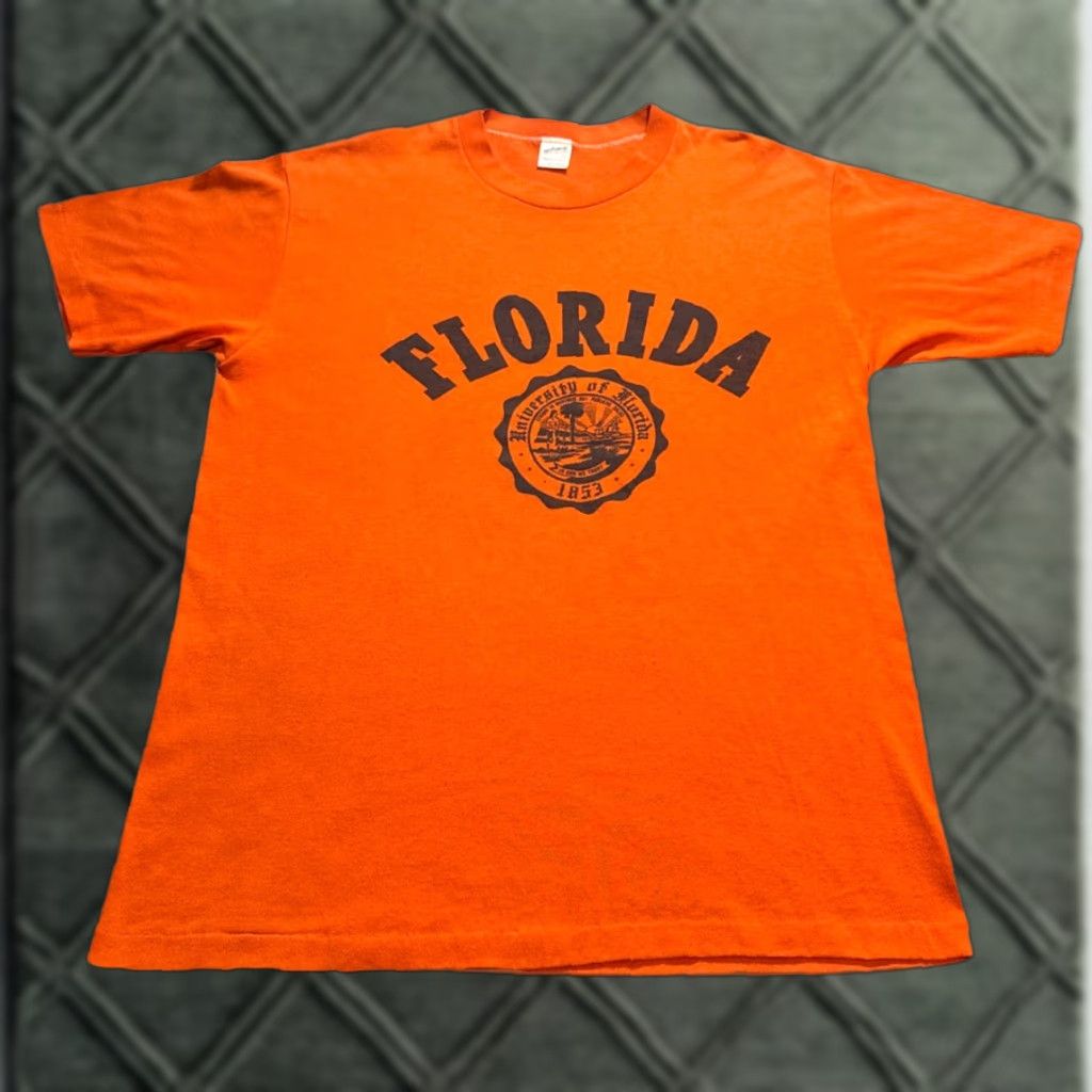 Vintage VINTAGE University of Florida Gators Orange Sportswear T-Shirt Large Men 80s Shirt Size US L / EU 52-54 / 3 - 1 Thumbnail
