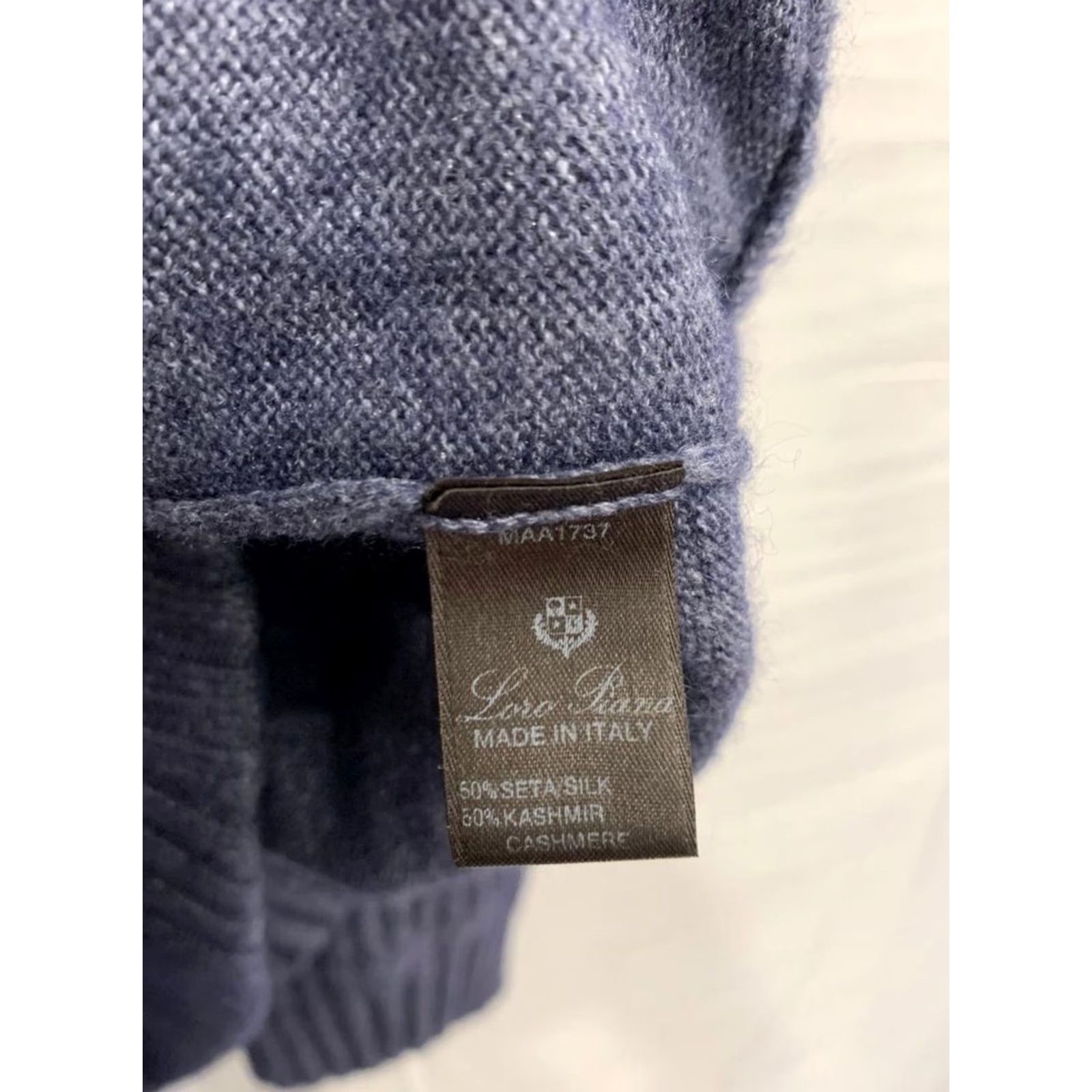 Loro Piana Loro Piana Silk Cashmere Sweater Mens XL Blue Roadster Mock Neck Henley Pullover Shirt Size US XL / EU 56 / 4 - 6 Thumbnail