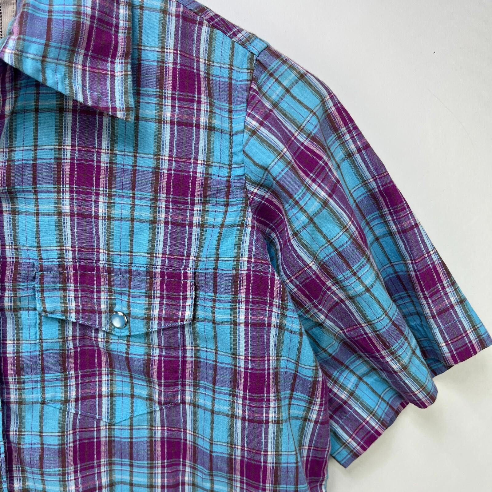 Wrangler Vintage Wrangler Pearl Snap Plaid Shirt Women’s Small Size S / US 4 / IT 40 - 3 Thumbnail