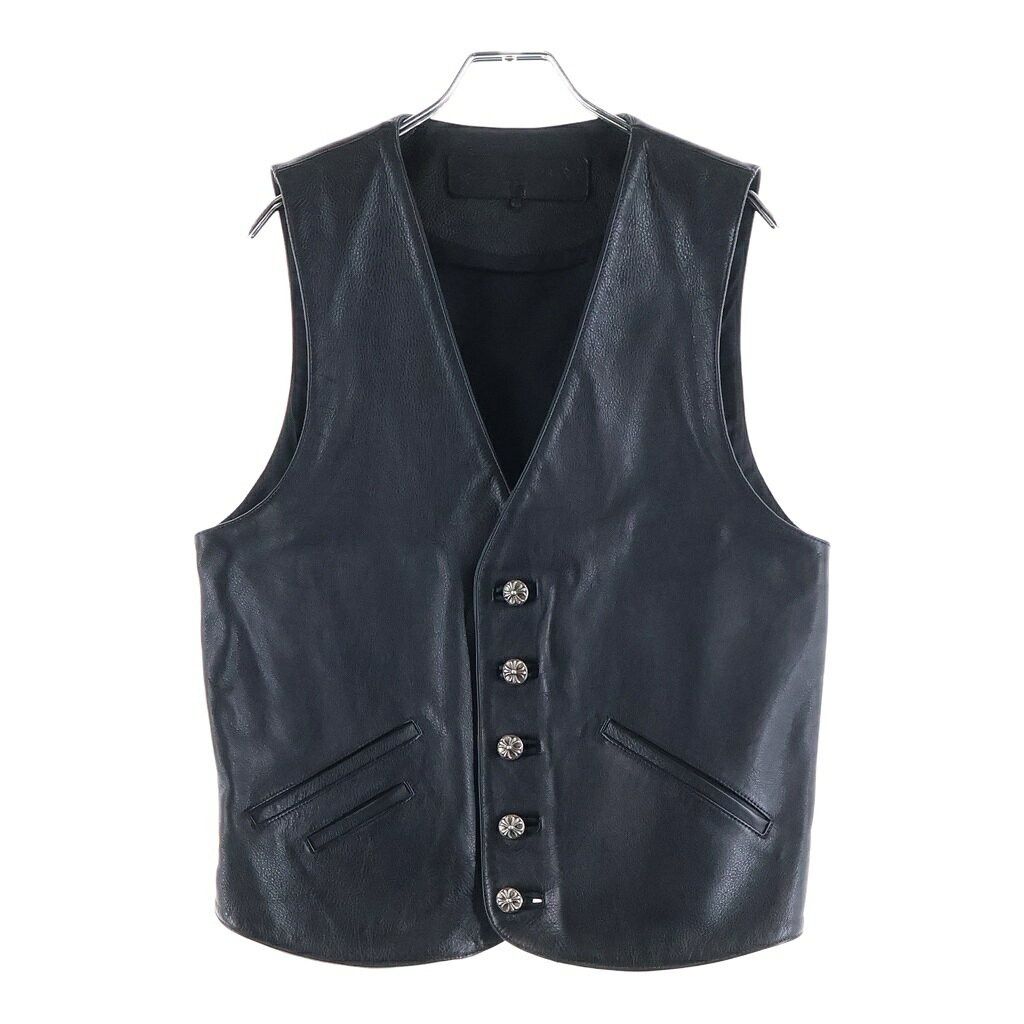 Chrome Hearts Chrome Hearts Classic Cross Ball Leather Vest | Grailed
