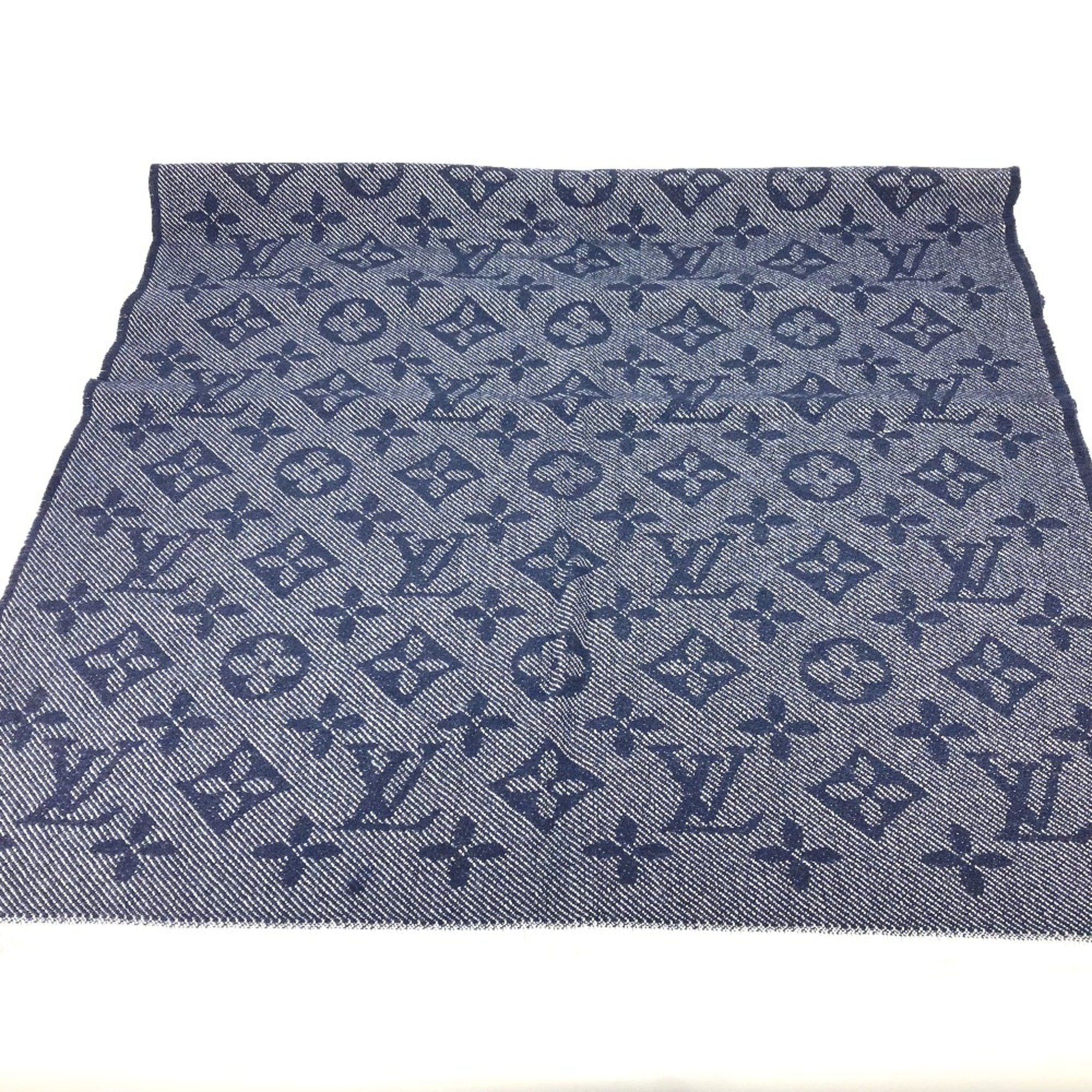 Louis Vuitton Louis Vuitton M73456 Monogram Fringe Stole /Shawl Scarf Marine Navy Size ONE SIZE - 1 Thumbnail