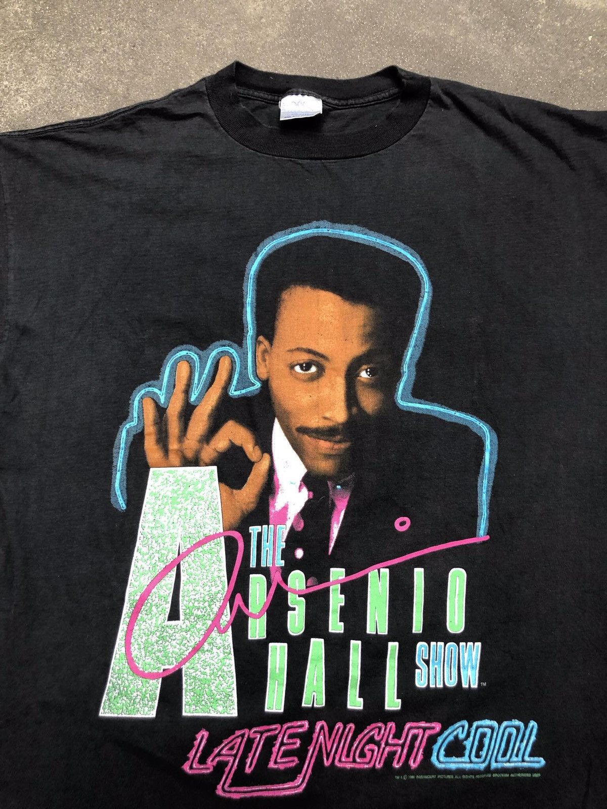 image of Vintage The Arsenio Hall Show1990S Size XL 25.5/30 in Black, Men's