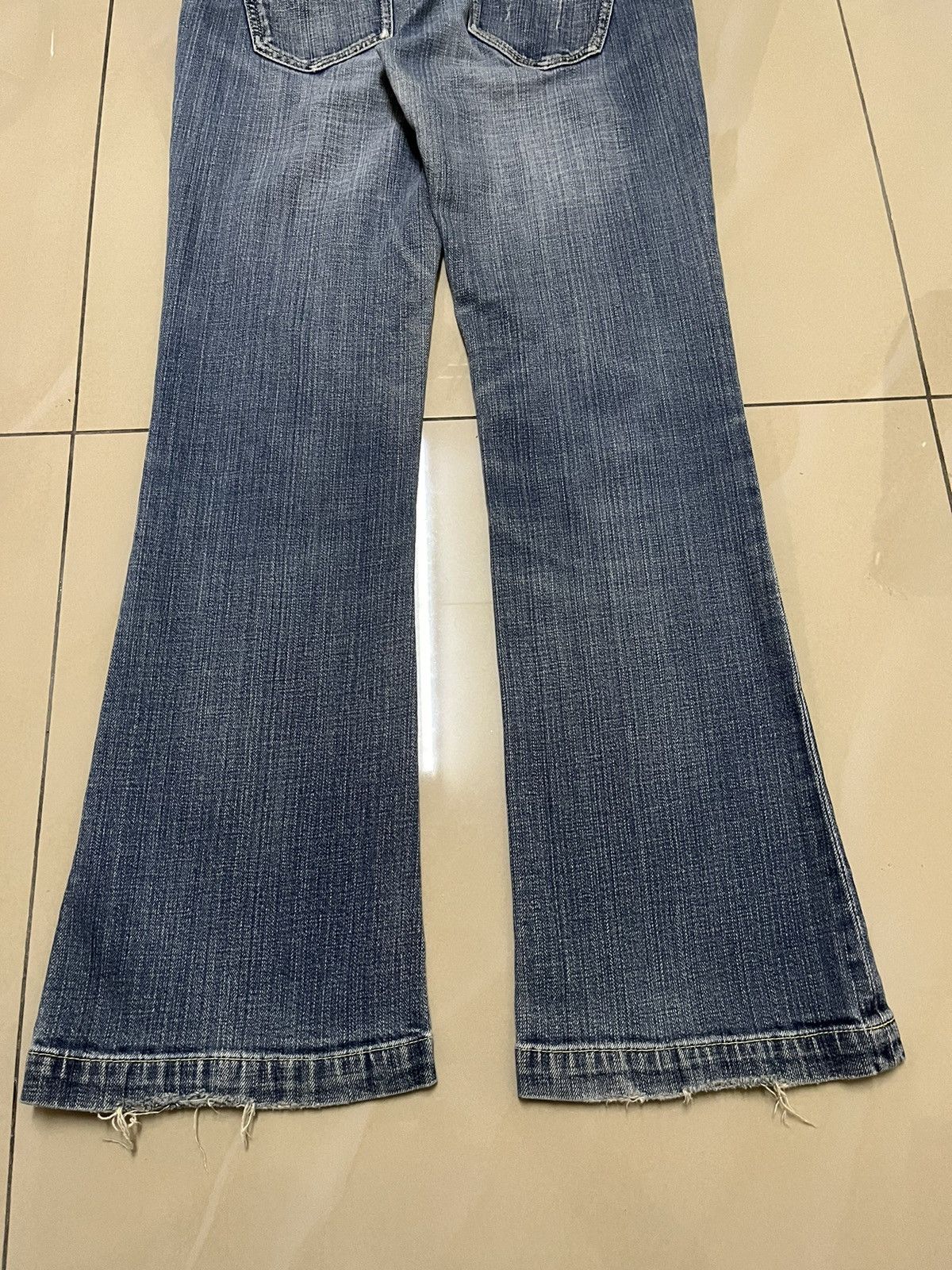 Japanese Brand Flare Jeans rainbow pocket denim distressed low rise Size US 28 / EU 44 - 12 Thumbnail