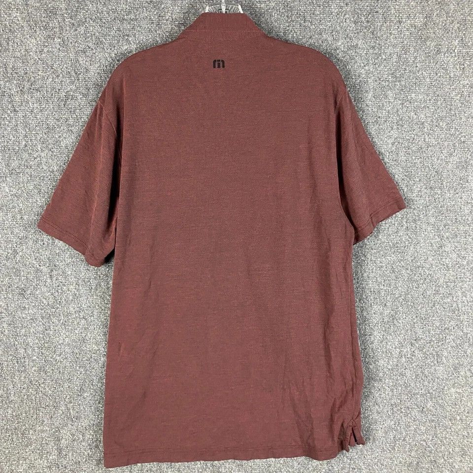 TravisMathew Travis Mathew Polo Shirt Men's Medium Burgundy Cotton M Size US M / EU 48-50 / 2 - 8 Thumbnail
