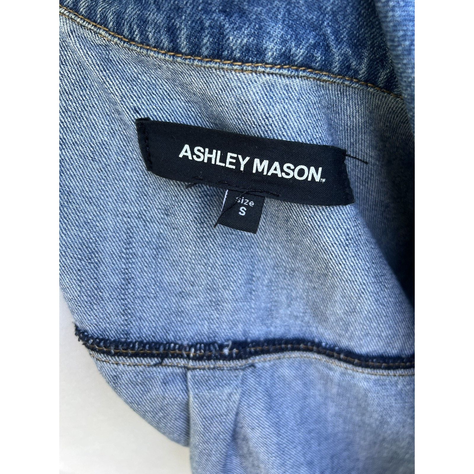 Mason's Ashley Mason distressed denim jacket women size S A000223 Size S / US 4 / IT 40 - 7 Thumbnail