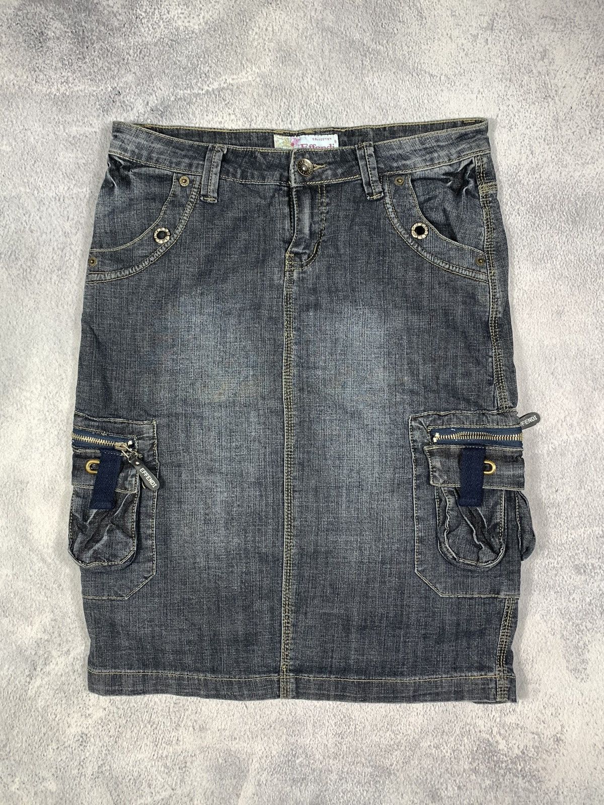 Japanese Brand × Vintage Vintage Japanese faded cargo skirt y2k style size 28 Size 28" / US 6 / IT 42 - 1 Thumbnail