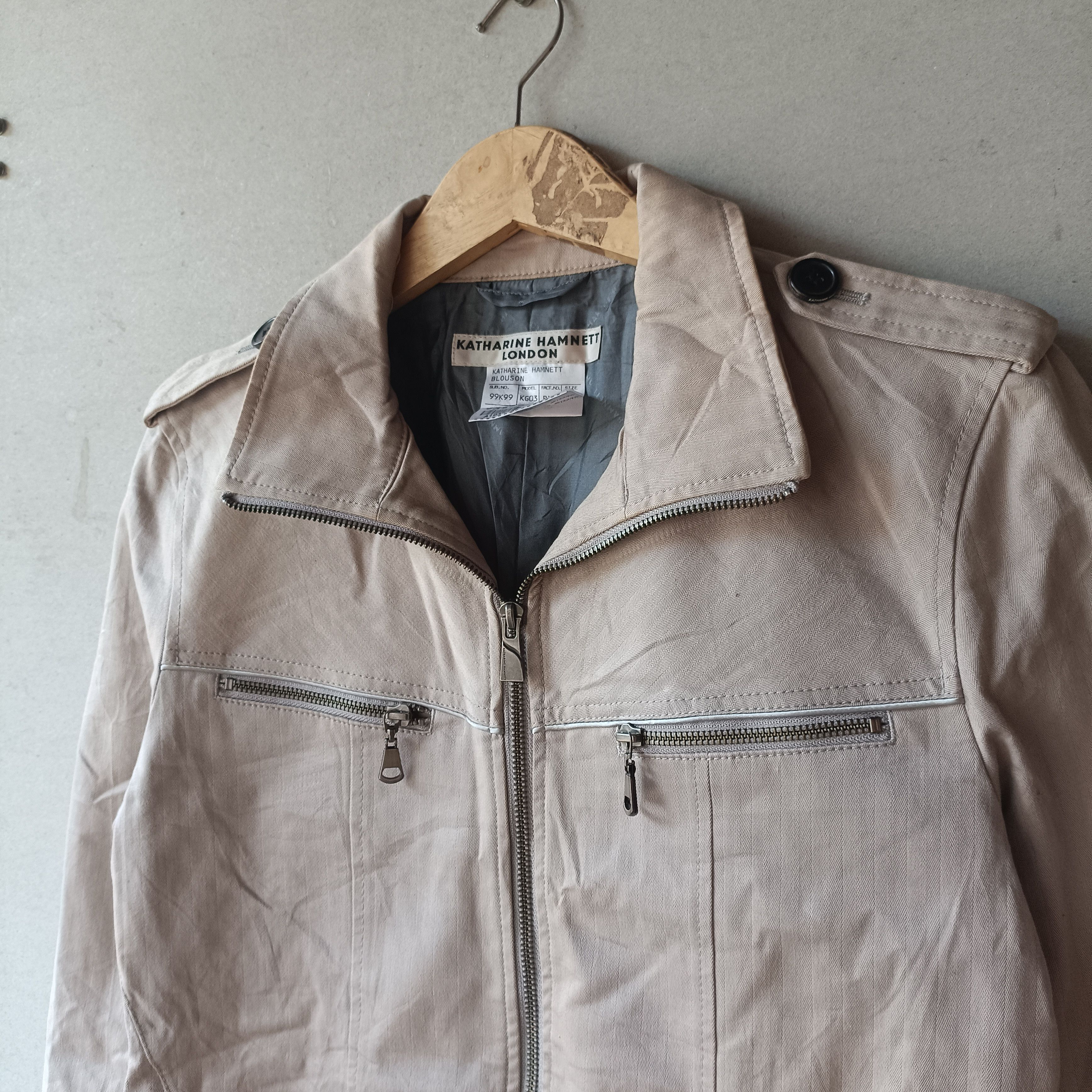 Katharine Hamnett London Bikers Coat jacket Size L / US 10 / IT 46 - 4 Thumbnail