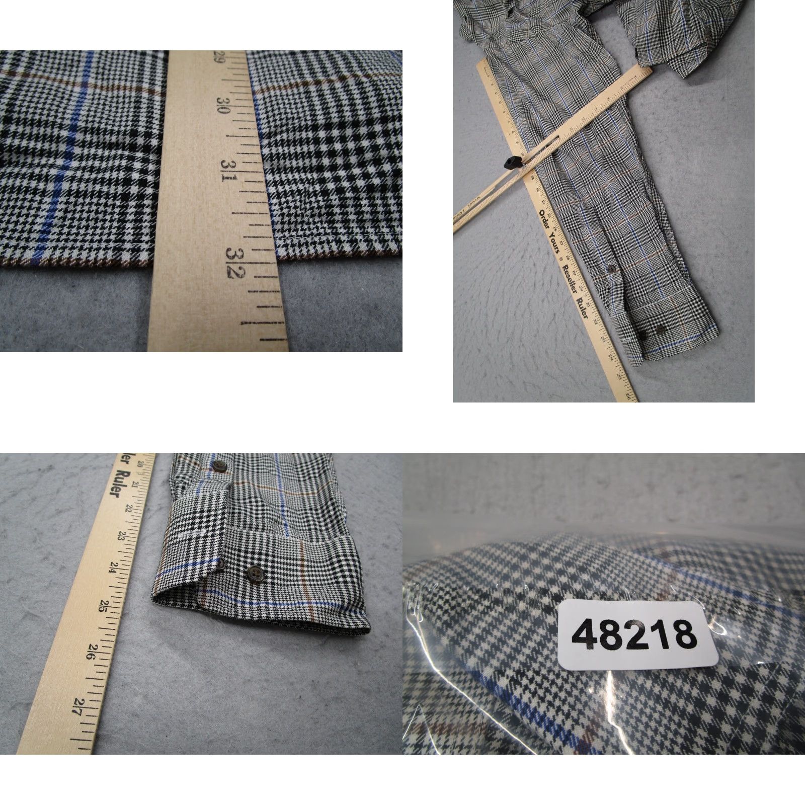 Orvis VINTAGE Orvis Shirt Mens Large Gray Signature Collection Houndstooth Button Up Silk Wool Geometric Modern Classics Mens L Gray Button-Up Size US L / EU 52-54 / 3 - 8 Thumbnail