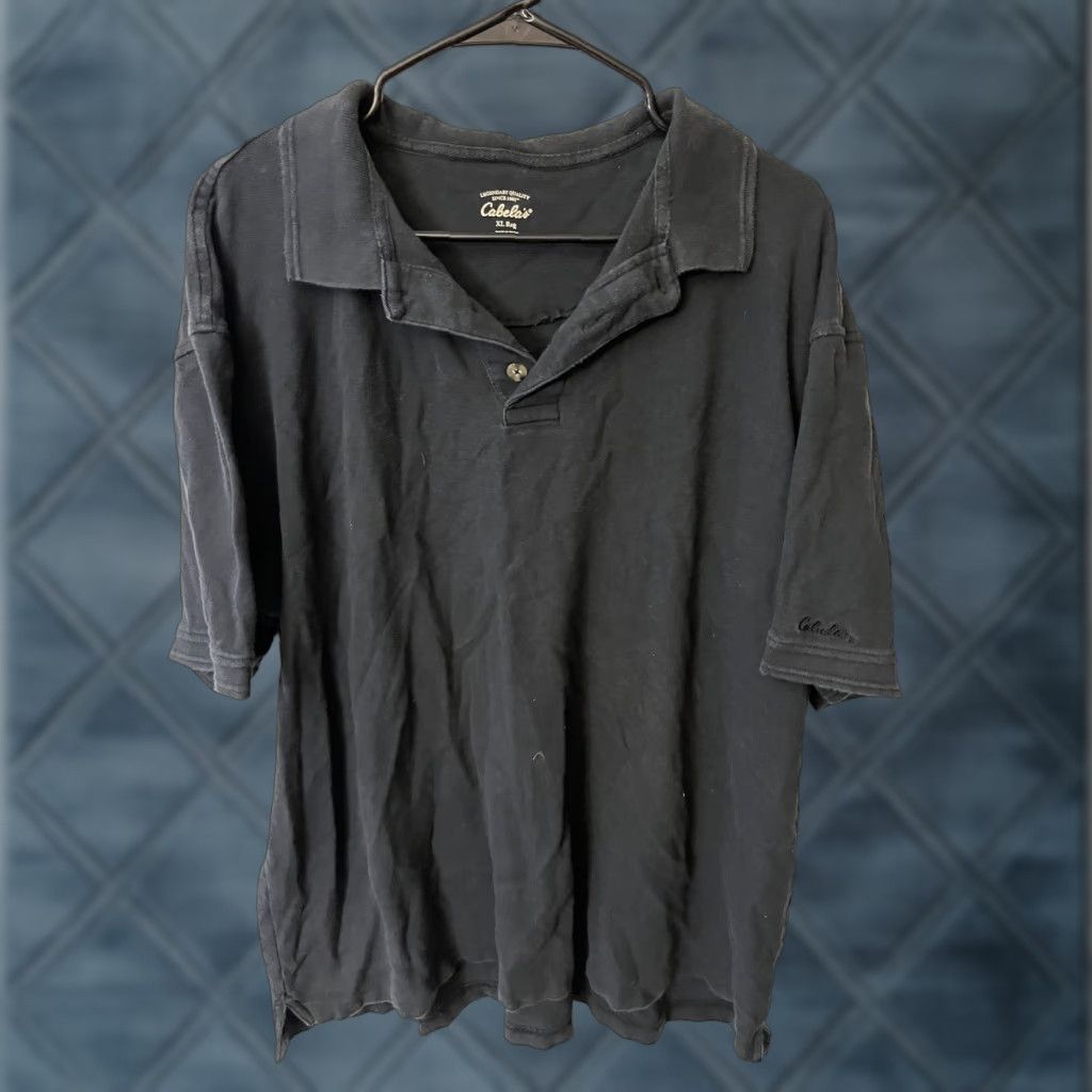 Vintage VINTAGE Cabela's Mens Polo Shirt Black XL Short Sleeve Casual Golf Sports>>> Size US XL / EU 56 / 4 - 1 Thumbnail
