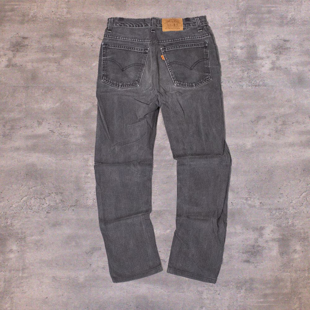 Levi's Vintage Clothing × Vintage Vintage 1990's Levis 619 Orange Tab Skinny Fade Black Pant's Size US 26 / EU 42 - 1 Thumbnail