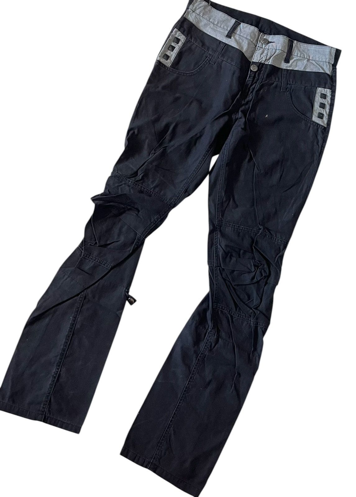 PPFM Vintage ppfm moto inspired tactical double waist cargo pants Size US 31 - 2 Thumbnail