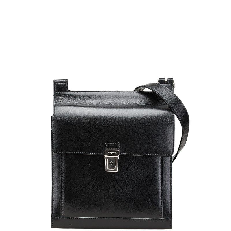 Salvatore Ferragamo Salvatore Ferragamo Leather Shoulder Bag Leather Crossbody Bag in Black, Women's