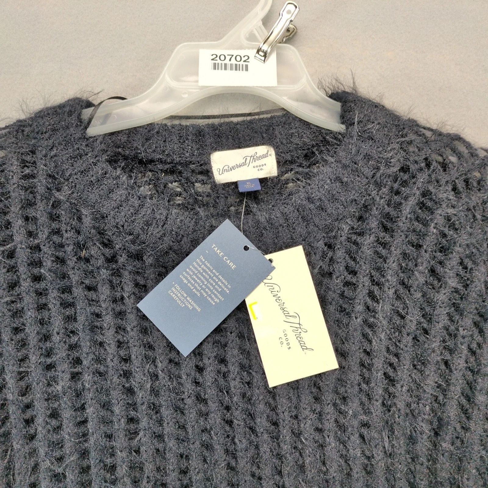 Other NWT Universal Thread Black Fuzzy Open Chunky Knit Sweater XL Size XL / US 12-14 / IT 48-50 - 8 Thumbnail