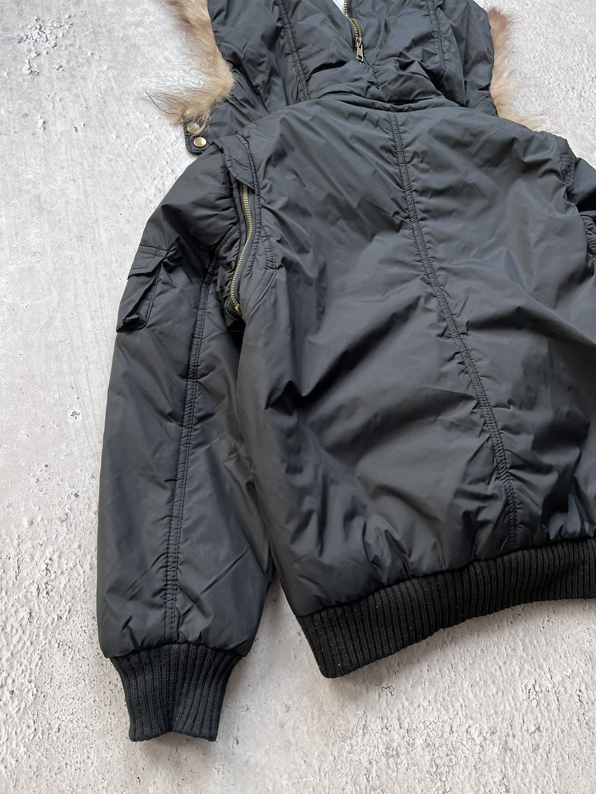 2000s Japanese Punk Grunge Fur HODED Jacket opium style