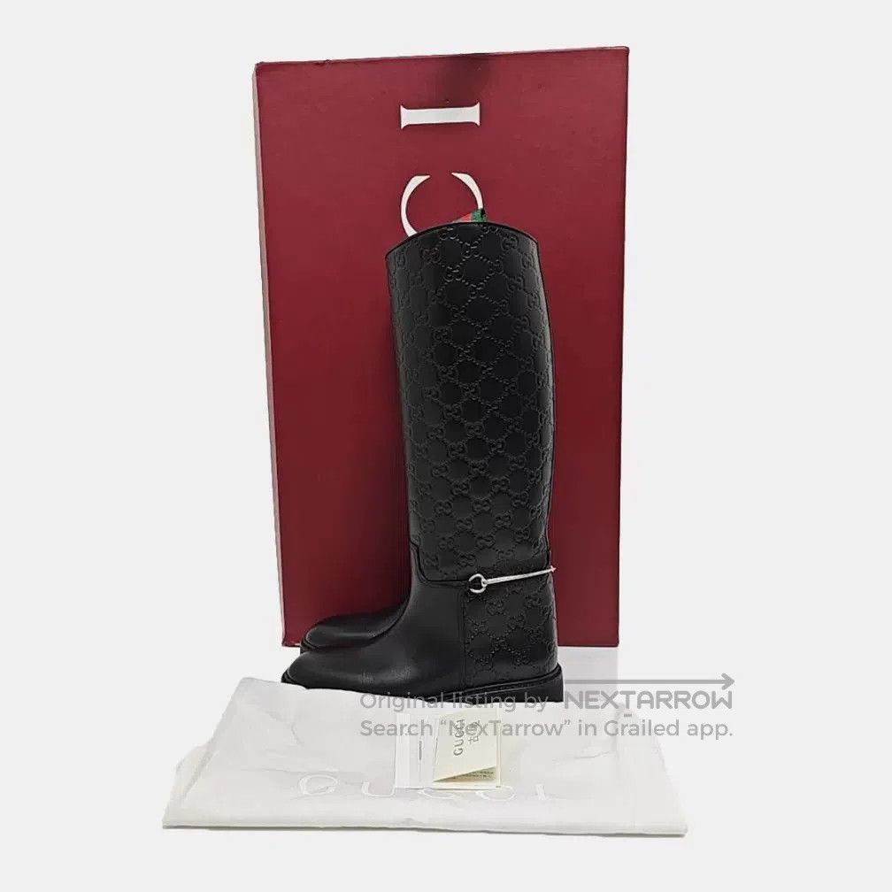 Gucci Gucci Calf Leather GG Monogram Long Boots. Size US 5 / IT 35 - 4 Thumbnail