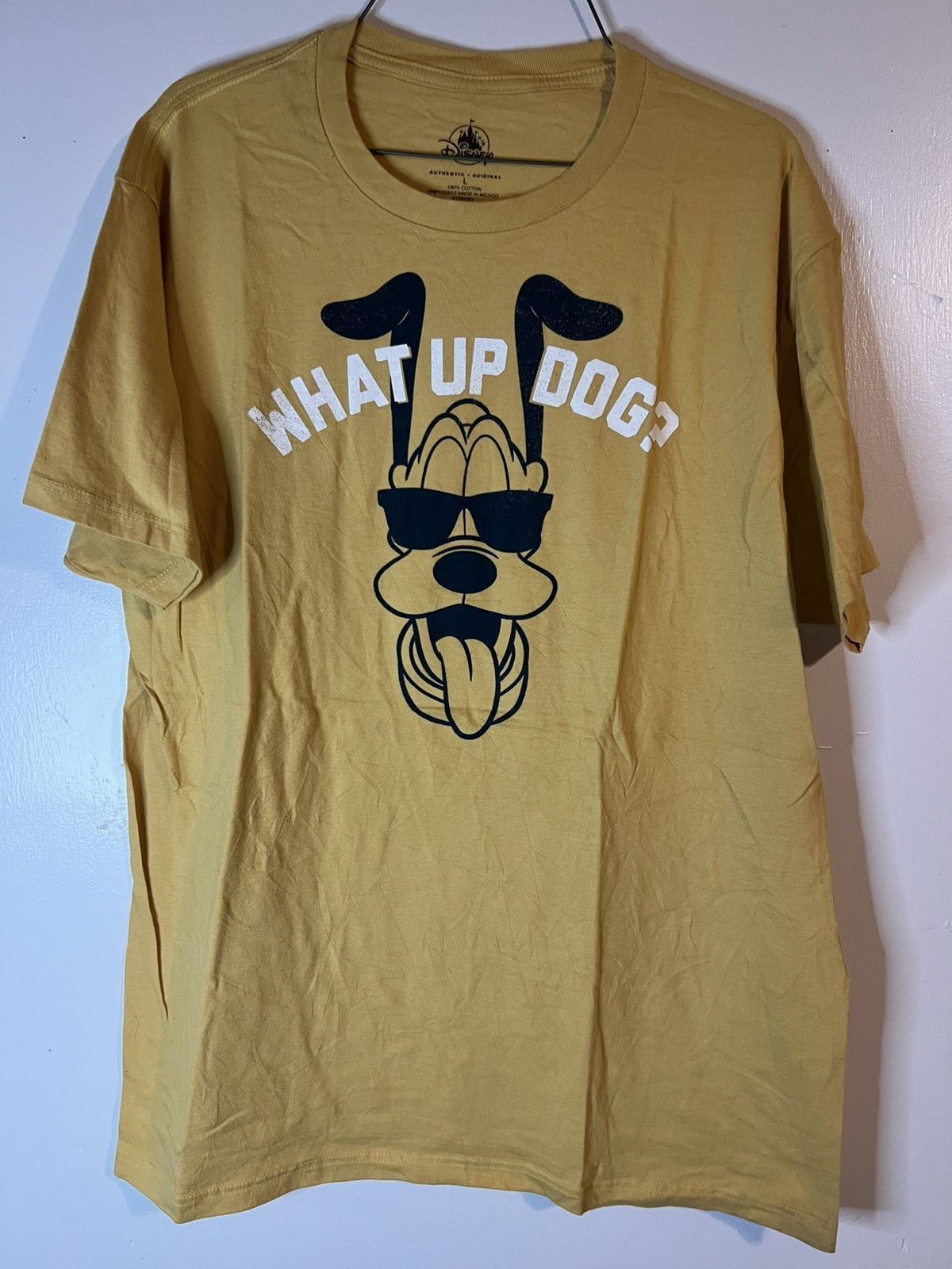 Disney Pluto What Up Dog Men’s Large Tshirt Size US L / EU 52-54 / 3 - 1 Thumbnail