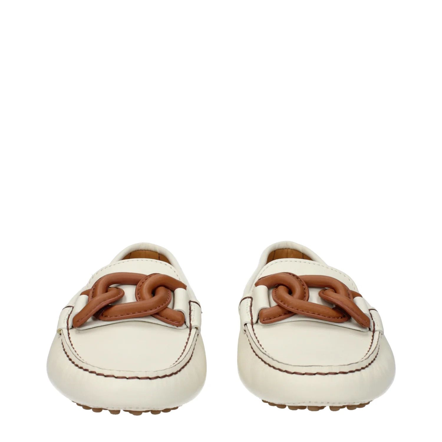 Tod's ob1o1e1224 Leather Loafers in White Size US 6 / IT 36 - 3 Thumbnail
