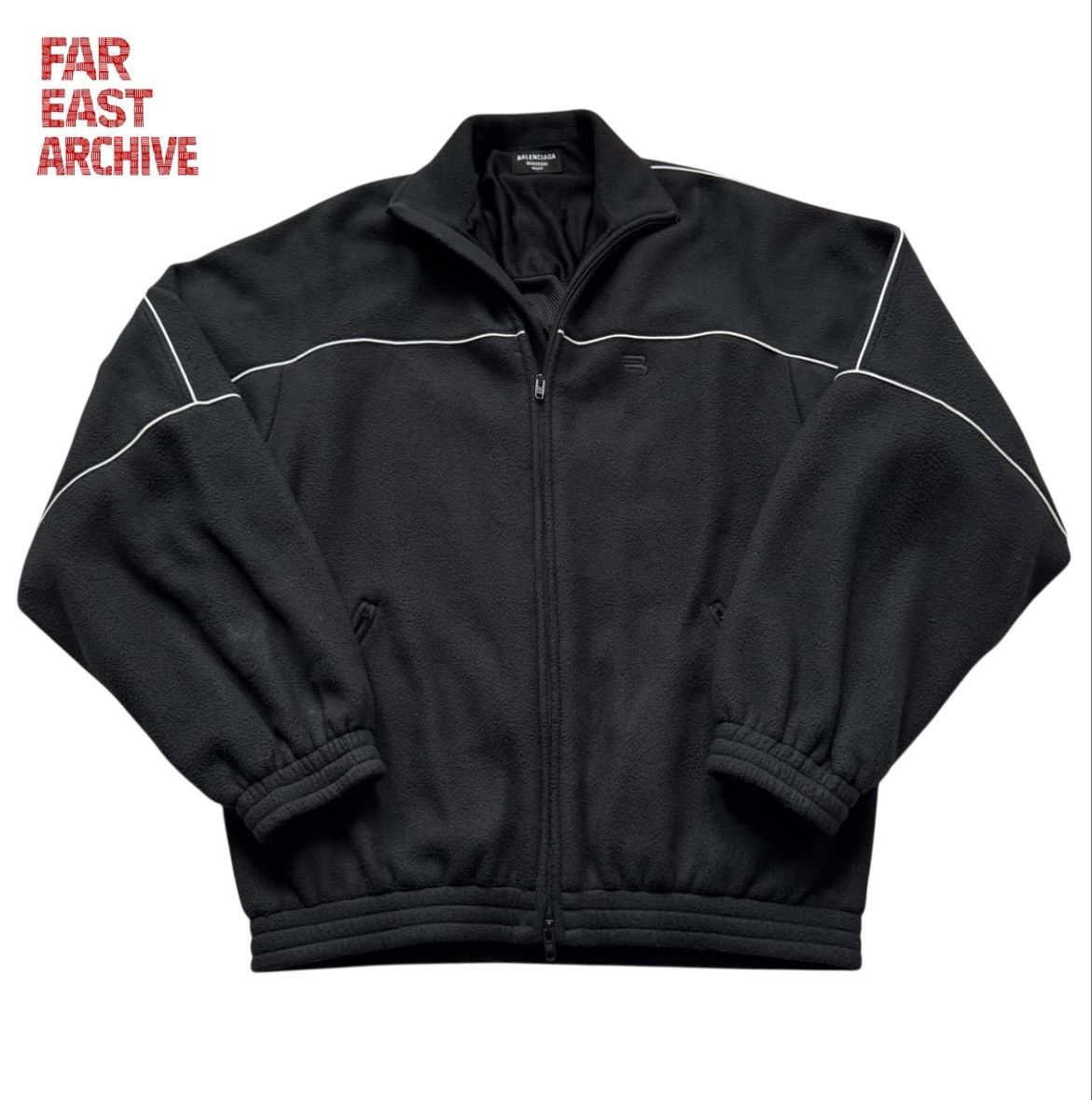 Balenciaga Balenciaga Oversized Fleece Track Jacket Size US S / EU 44-46 / 1 - 1 Thumbnail