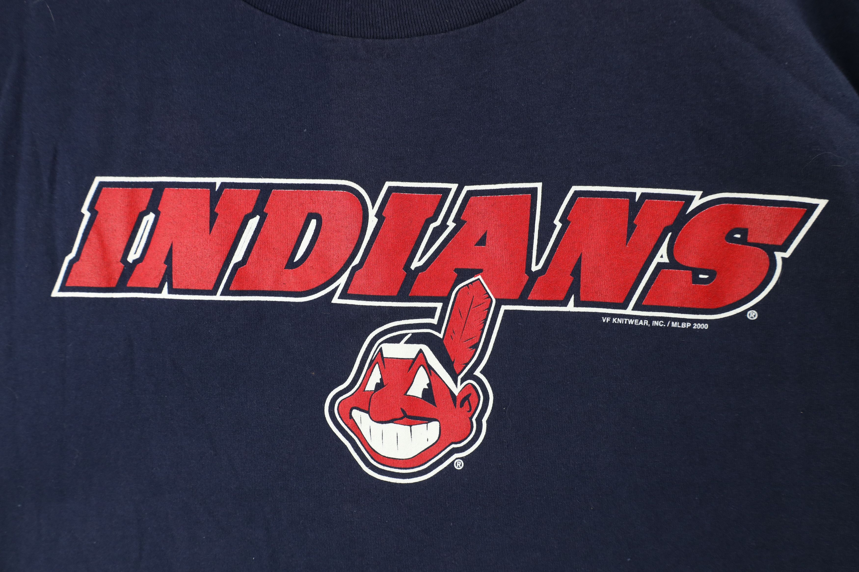 Vintage Vintage Y2K 2000 Wahoo Cleveland Indians Baseball T-Shirt Size US XL / EU 56 / 4 - 6 Thumbnail