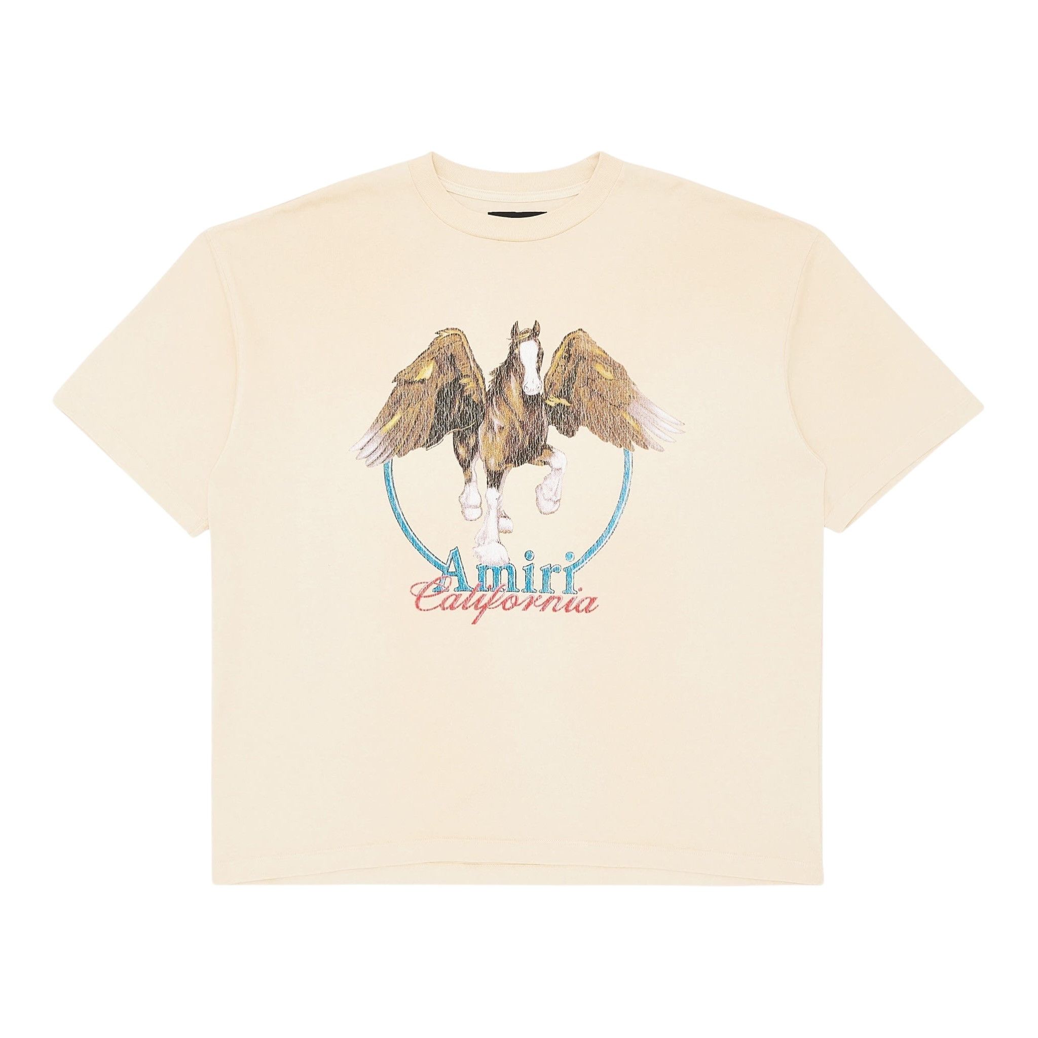 Amiri Amiri Pegasus Short Sleeve Tee Shirt Alabaster Size US L / EU 52-54 / 3 - 1 Thumbnail