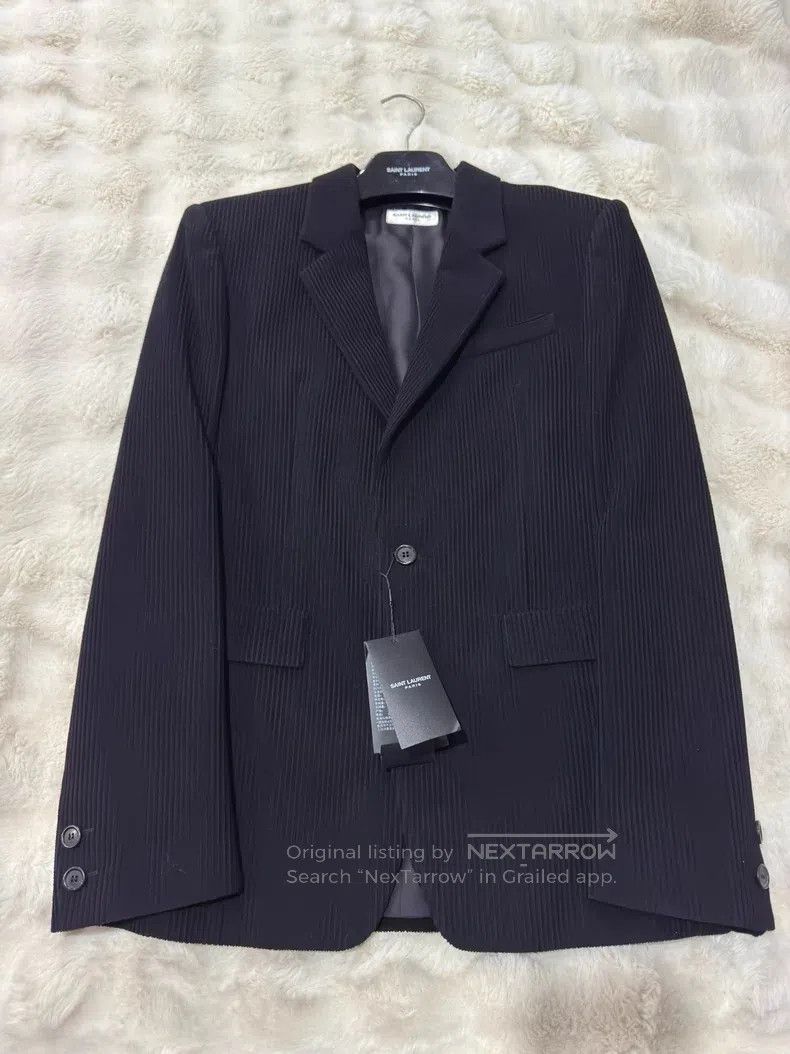Saint Laurent Paris Saint Laurent Paris Black Corduroy Men's Suit Size US M / EU 48-50 / 2 - 1 Thumbnail