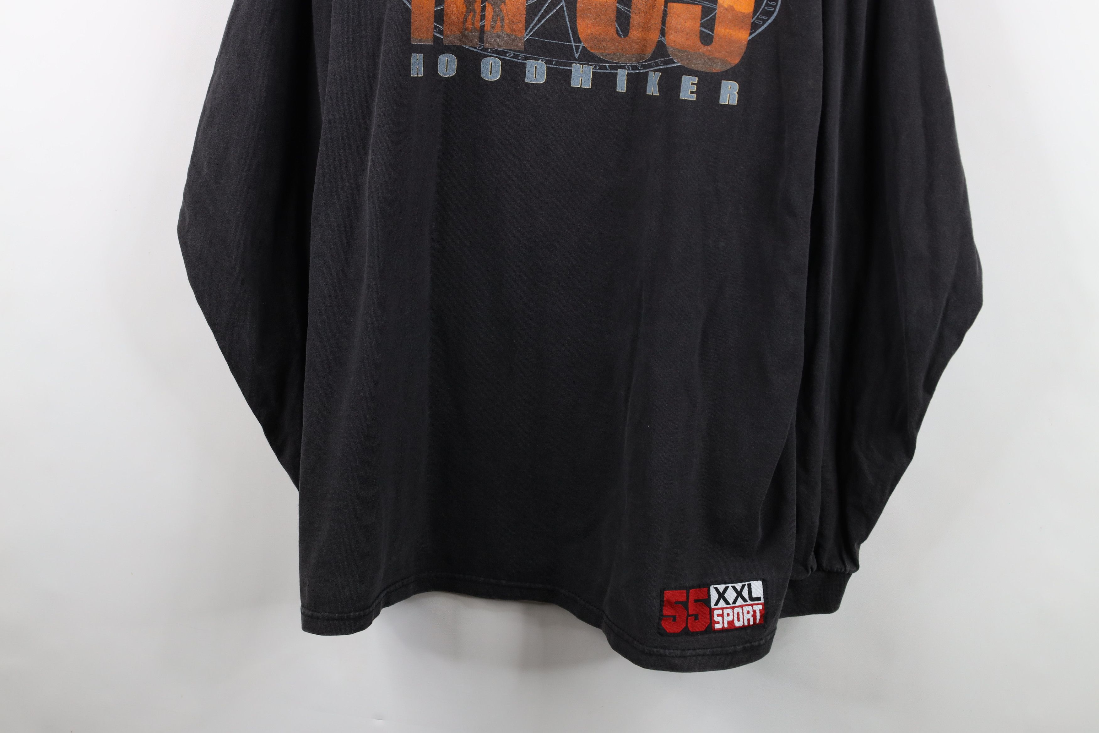 Vintage Vintage 90s Streetwear Hood Hiker Long Sleeve T-Shirt Black Size US XXL / EU 58 / 5 - 3 Thumbnail