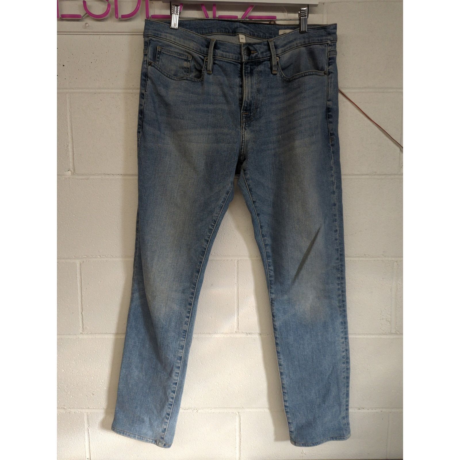 Frame Frame Mens Size 33 L’Homme Skinny Light Wash Denim Blue Jean Size US 33 - 2 Thumbnail