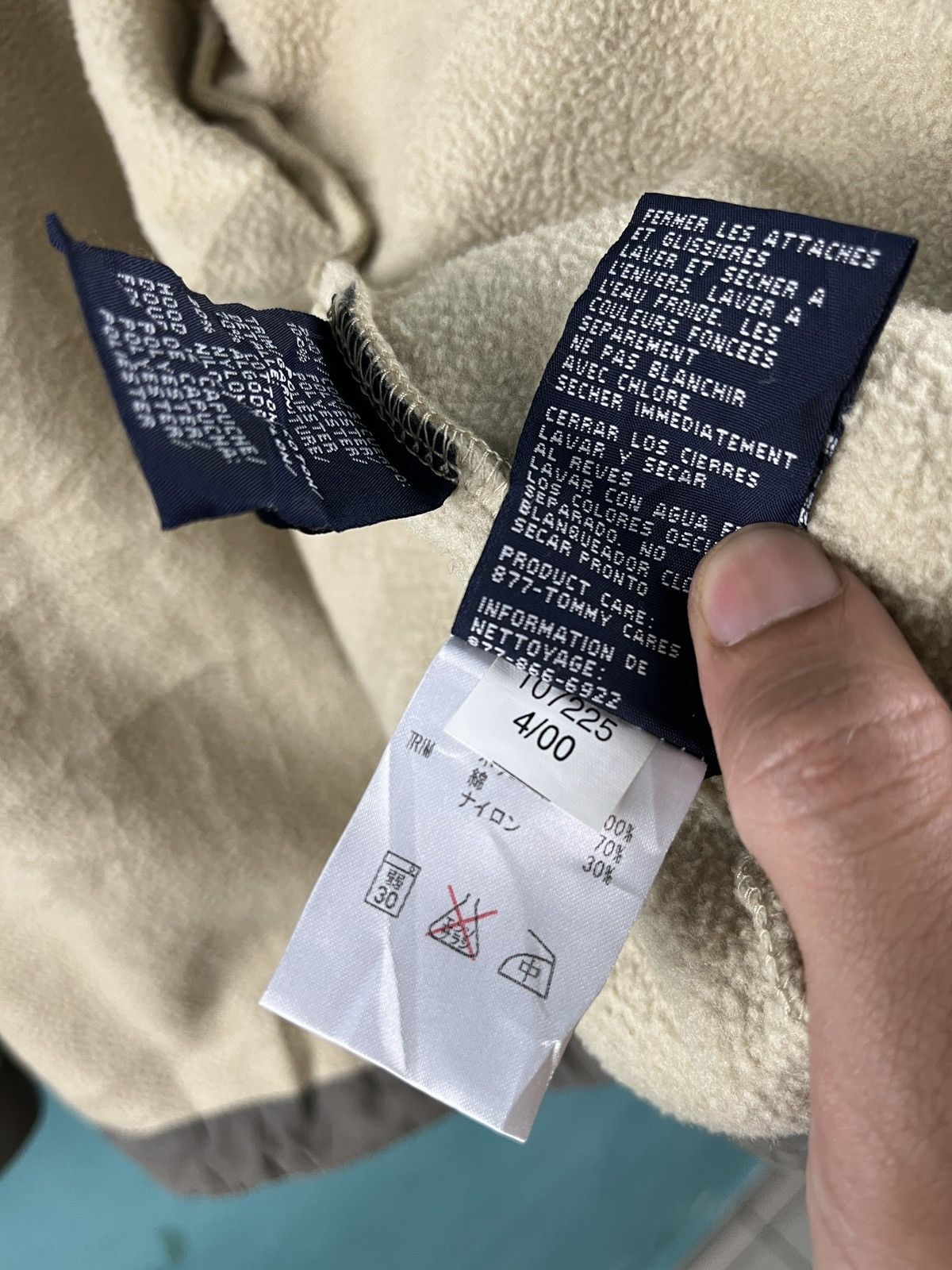 Tommy Hilfiger × Vintage Vintage Y2K Beige Tommy Hilfiger Fleece Jacket Size US S / EU 44-46 / 1 - 15 Thumbnail