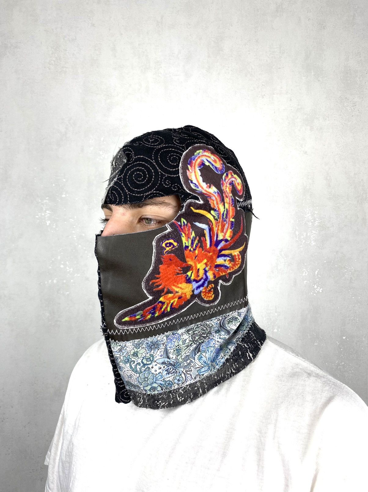 Japanese Brand Rare! Vintage Japanese Patchwork Balaclava Kapital Style Size ONE SIZE - 2 Thumbnail