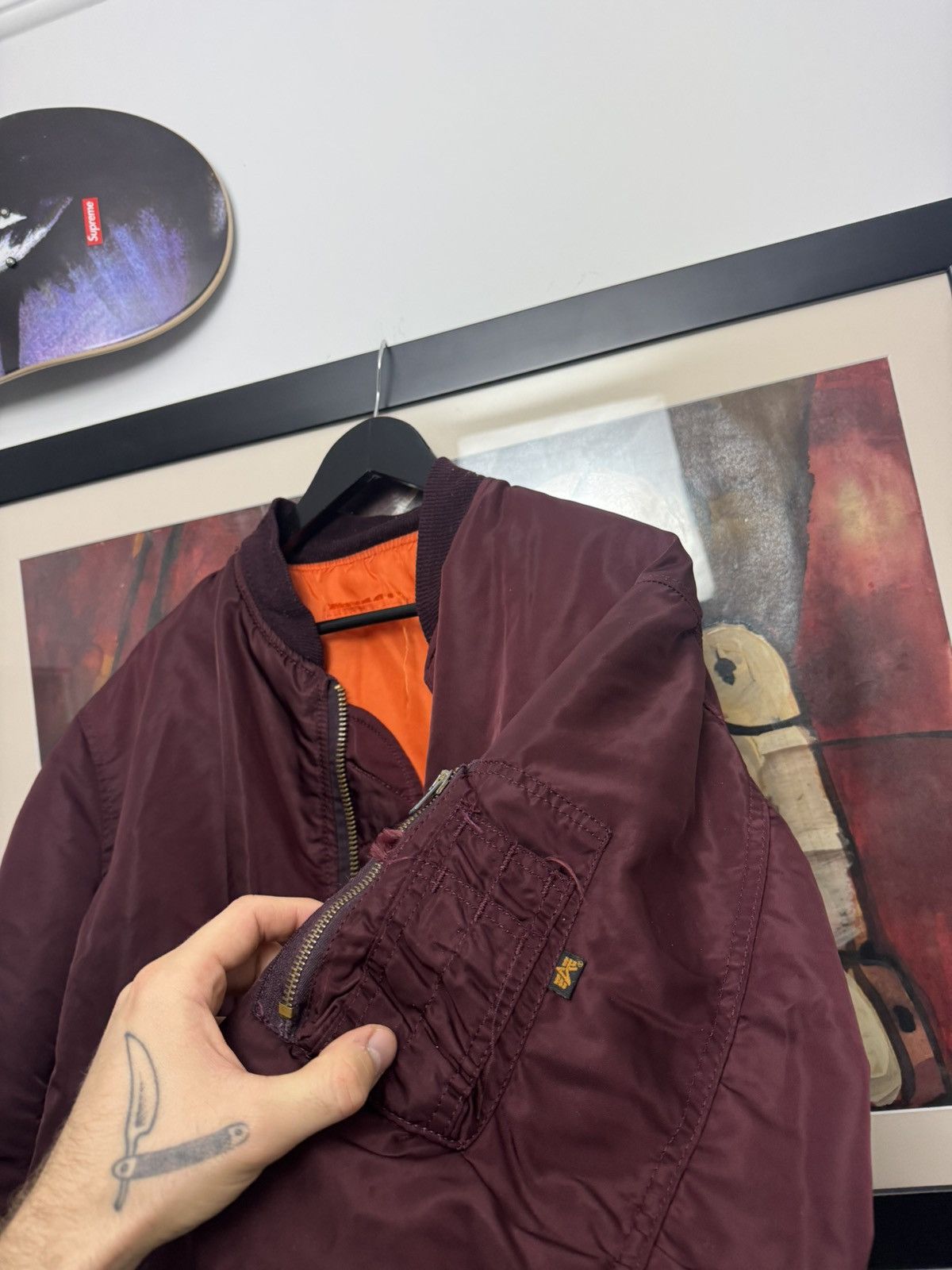 Alpha Industries Alpha Industries Ma1 Flyer Vintage 90s Bomber Jacket Boxy Size US XL / EU 56 / 4 - 4 Thumbnail