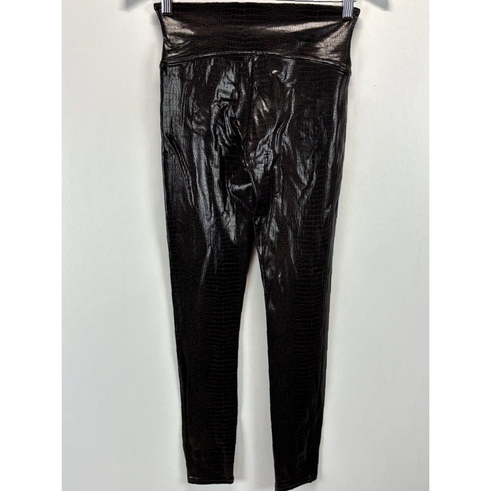 Spanx SPANX Faux Leather Leggings Brown Animal Print High Rise Women's Medium Size 32" / US 10 / IT 46 - 3 Thumbnail