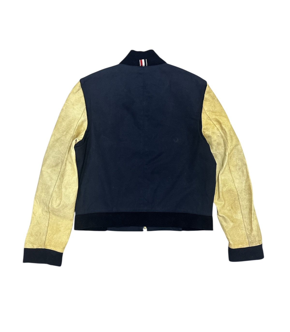 Thom Browne Thom Browne Varsity Jacket Baseball Jacket Leather Sleeve Size US L / EU 52-54 / 3 - 2 Thumbnail