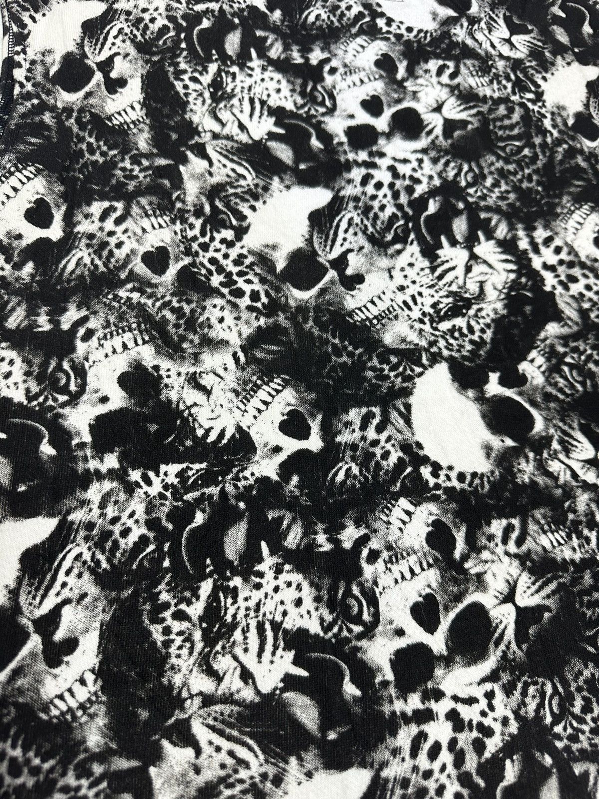 Japanese Brand Glad News Fullprint Skeleton Skull Short Sleeve ZipHoodies Size US M / EU 48-50 / 2 - 18 Thumbnail
