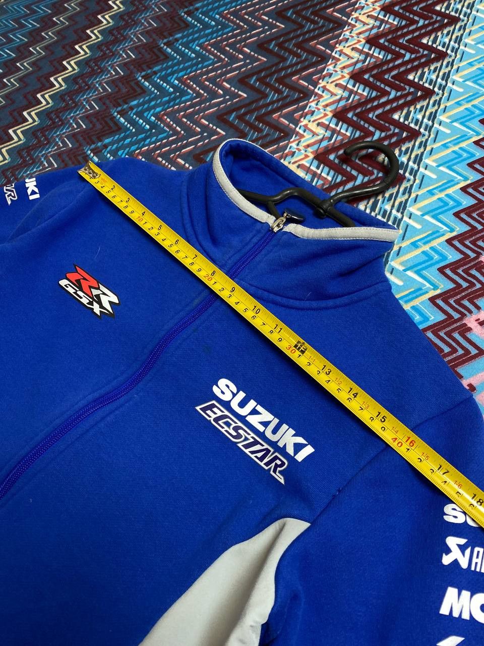 Vintage vintage Sweatshirt hoodie zip SUZUKI MOTO RACING sportwear Size US M / EU 48-50 / 2 - 14 Thumbnail