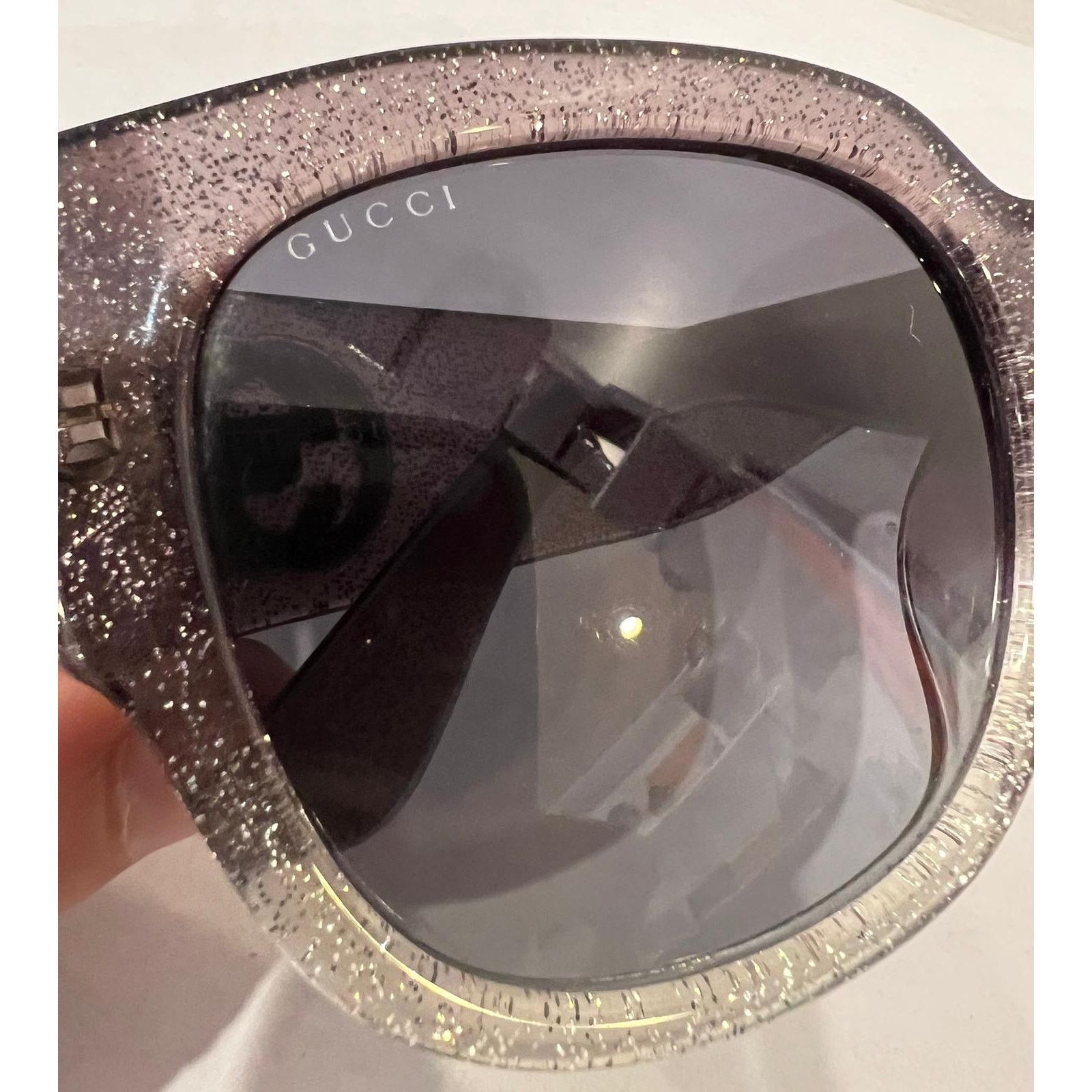 Gucci Glitter Square Optyl Sunglasses 3836/F/S Gray Silver Size ONE SIZE - 7 Thumbnail