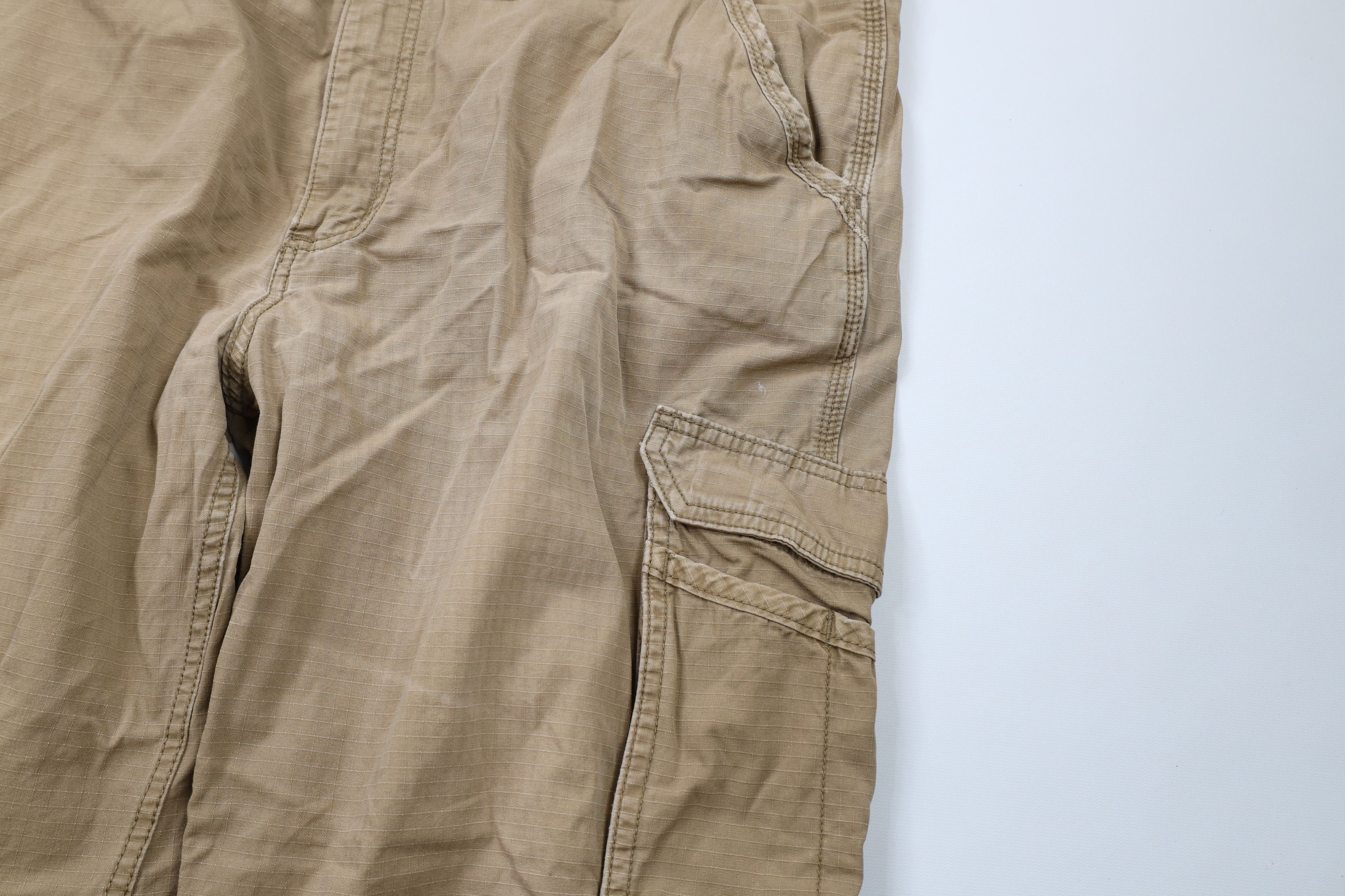 Carhartt × Vintage Vintage Carhartt Fit Ripstop Wide Leg Cargo Pants Beige Size 44 - 6 Thumbnail