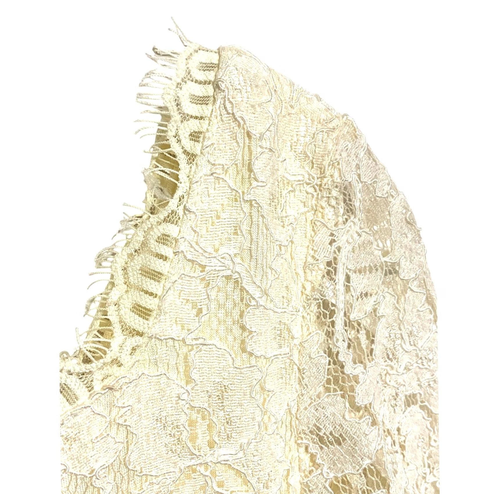 Diane von Furstenberg Diane von Furstenberg Zarita Cream Lace Shift Dress 8 Sheer Elegant Fairy Glam Dress Size M / US 6-8 / IT 42-44 - 3 Thumbnail
