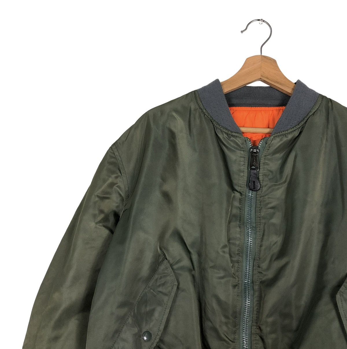 Alpha Industries 🔥VTG REVERSIBLE BOMBER JACKET MA-1 ALPHA INDUSTRIES USA Size US XL / EU 56 / 4 - 9 Thumbnail