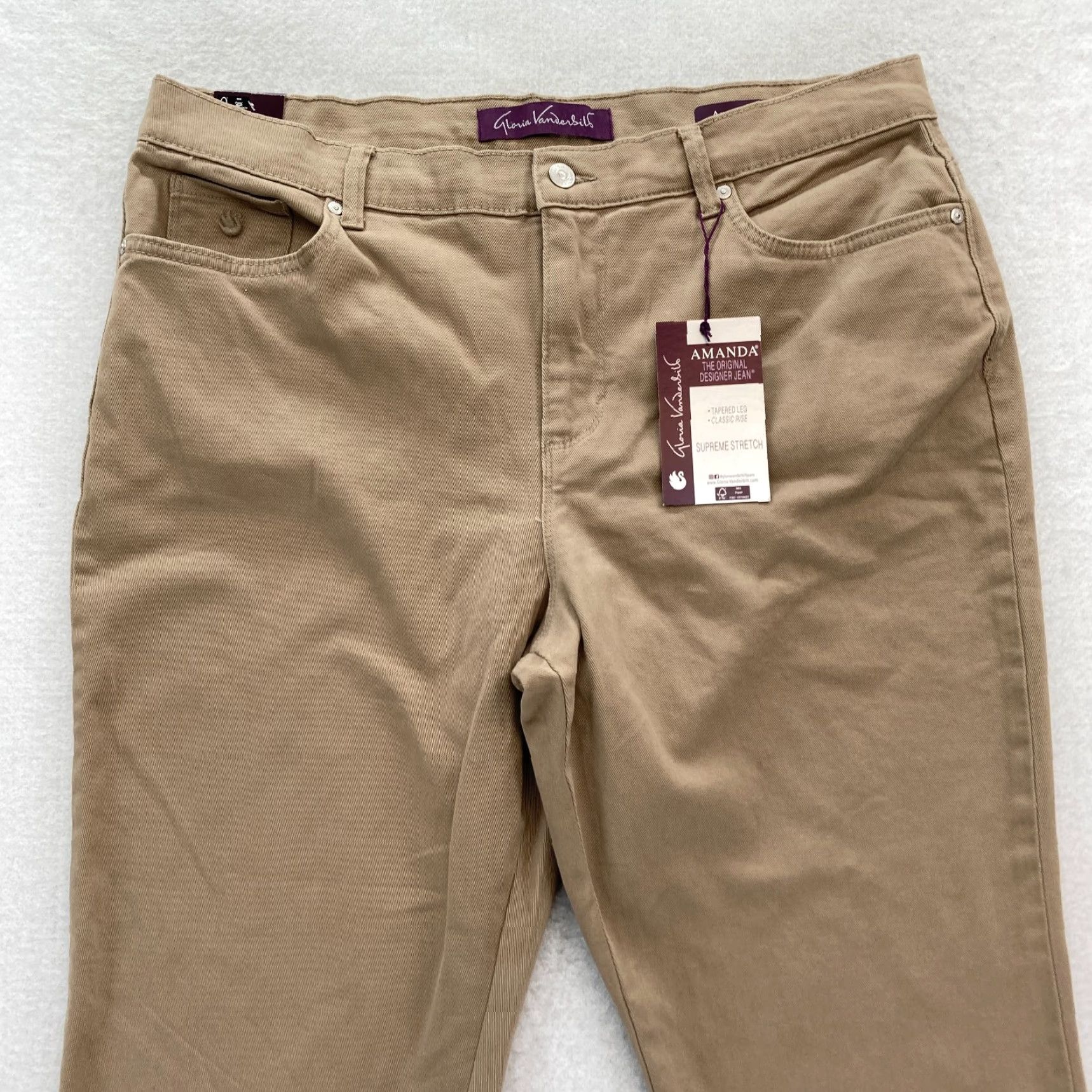 Gloria Vanderbilt Gloria Vanderbilt Amanda Jeans Women's 16 Brown Denim Tapered Leg Classic Pants Jeans Size 25" / US 0 / IT 36 - 2 Thumbnail