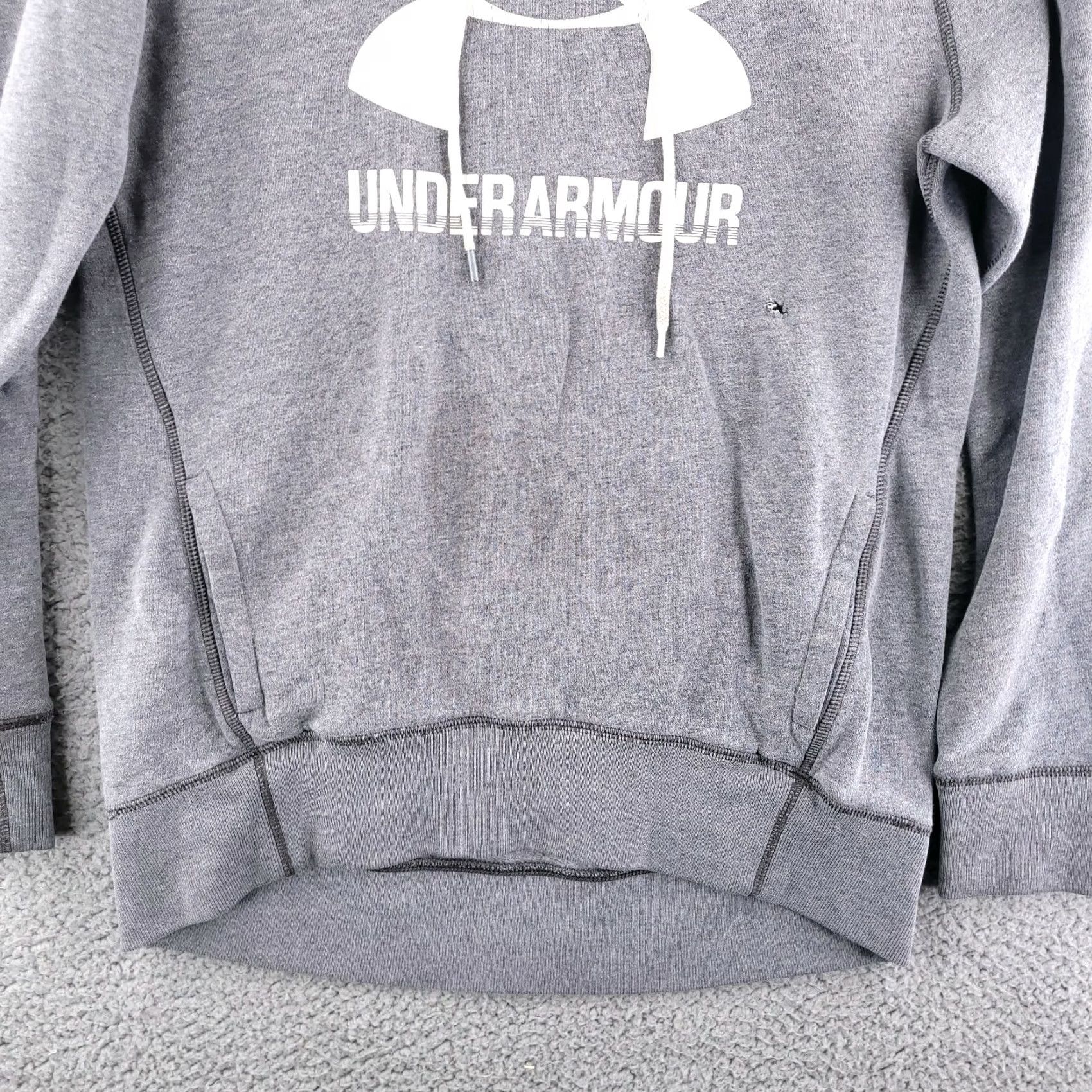 Under Armour Under Armour Hoodie Mens Small Gray Long Length Pullover Sweatshirt Gym Running Size US S / EU 44-46 / 1 - 2 Thumbnail