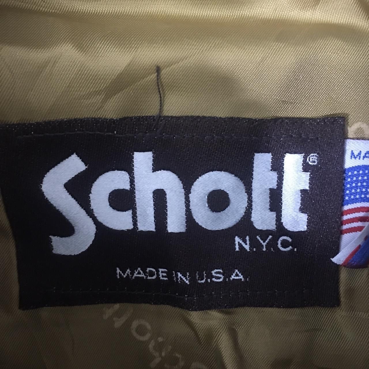 Schott Vtg SCHOTT NYC Made In USA Flight Leather Bomber Jacket Size US L / EU 52-54 / 3 - 3 Thumbnail
