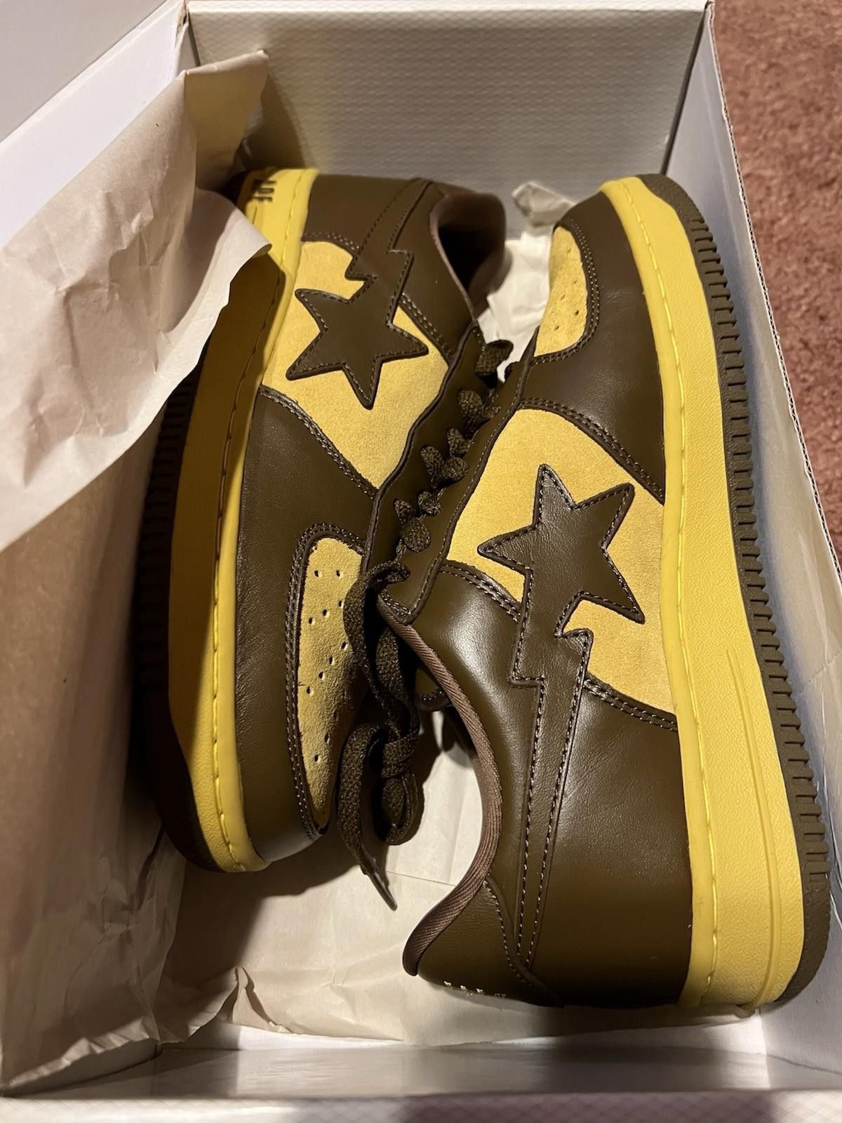 Bape A Bathing Ape Bapesta FS-001 Leather Suede Brown #377 Size US 10 / EU 43 - 9 Thumbnail